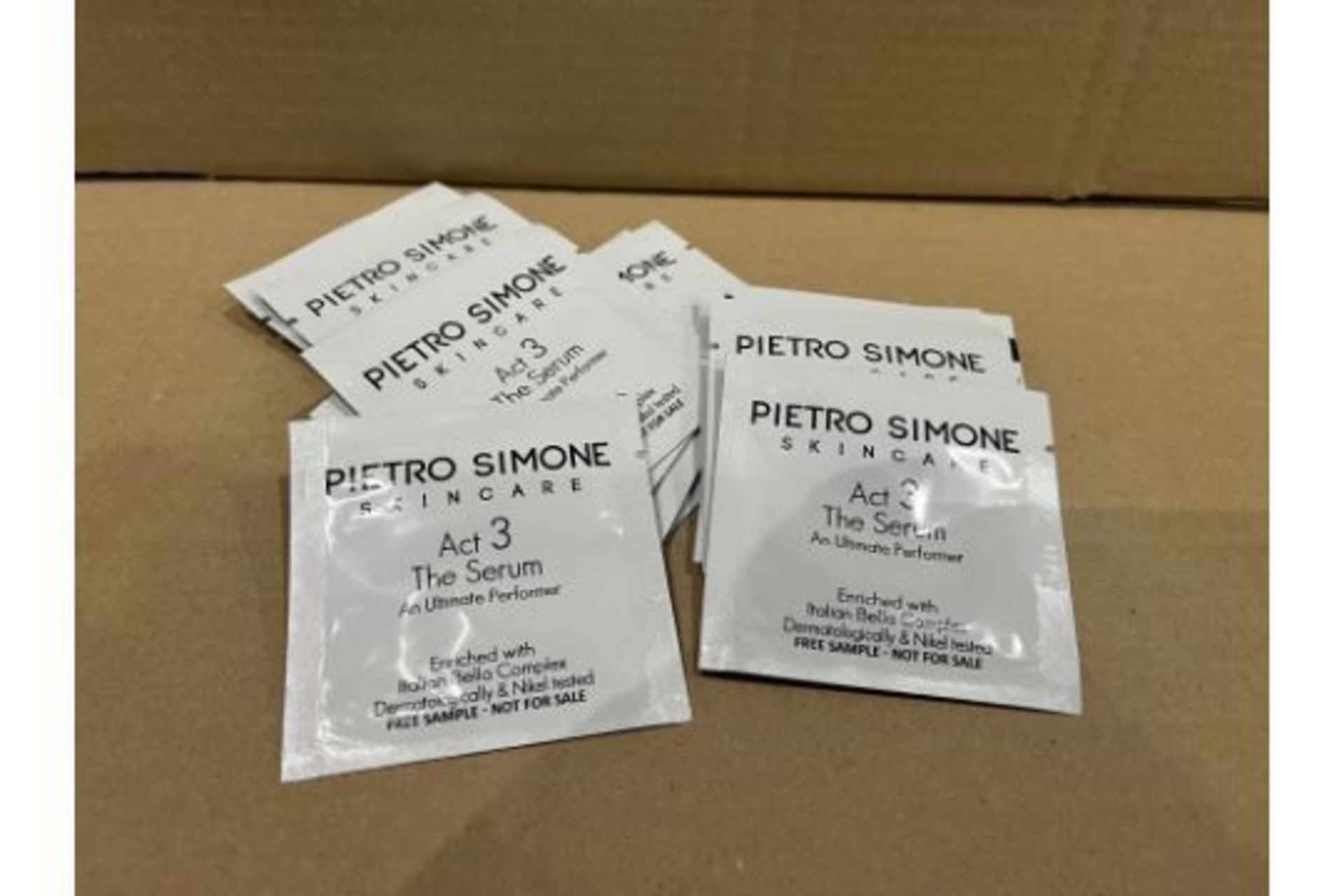 TRADE LOT 1200 X BRAND NEW PIETRO SIMONE SKINCARE 3ML SAMPLES (ASSORTED) R19