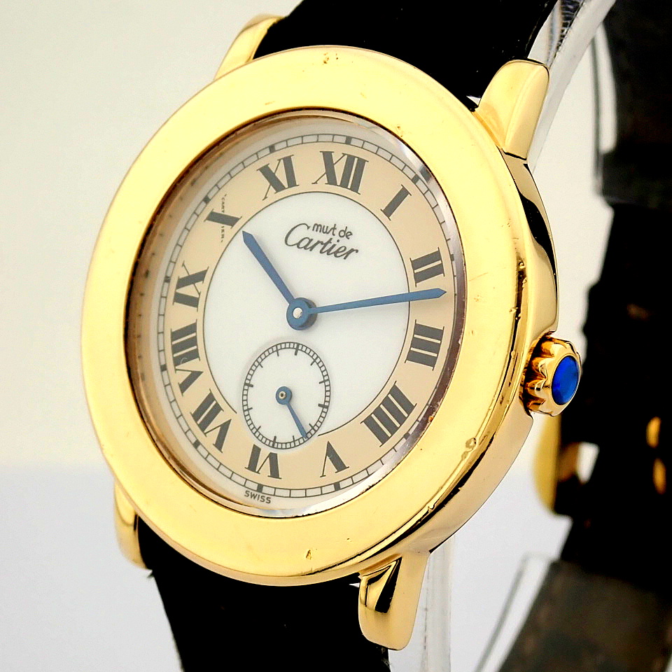 Cartier Must Ronde 1810 With its signed pouch - Image 5 of 11