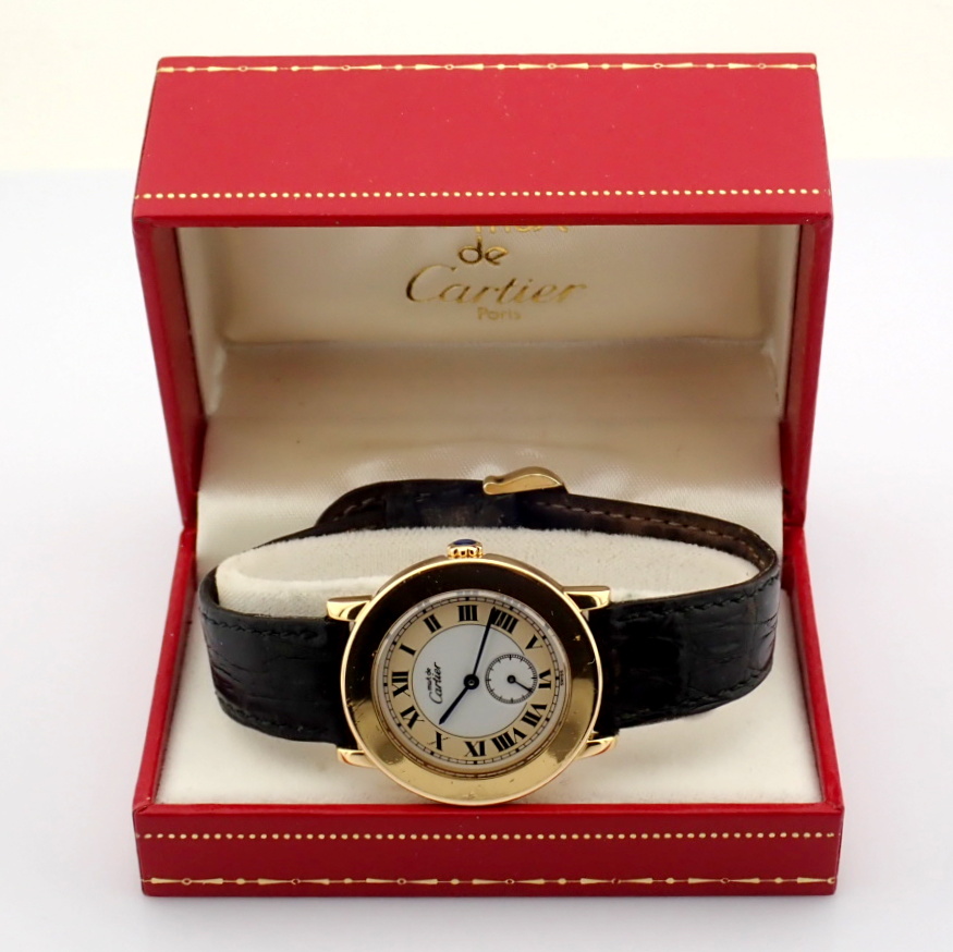 Cartier Must Ronde 1810 With its signed pouch - Image 11 of 11