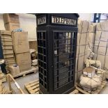 BRAND NEW SOLID WOODEN TELEPHONE DRINKING CABINET BLACK 58 X 58 X 190 RRP £2995