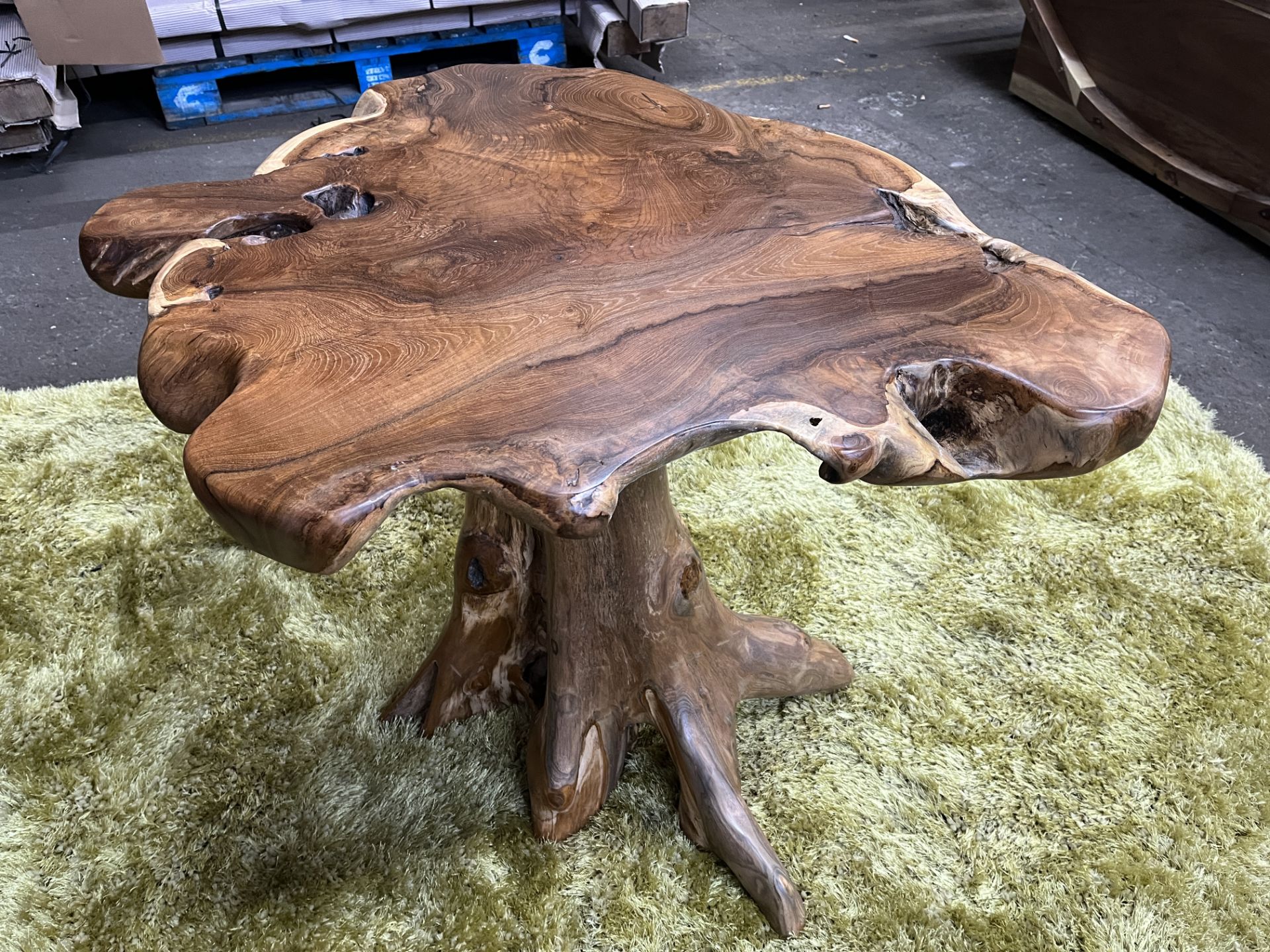 BRAND NEW SOLID WOODEN TEAK ROOT MUSHROOM TABLE 100 X 65 X 55 RRP £695 - Image 2 of 3