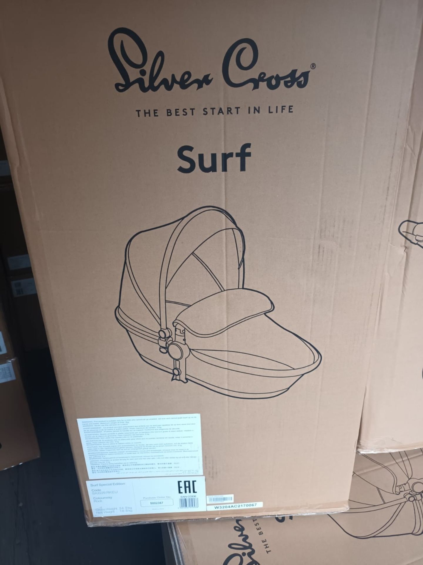 PALLET TO CONTAIN 6 X New Boxed Silver Cross Surf ROCK Special Edition Pram. RRP £1,195 each. Surf - Image 6 of 6
