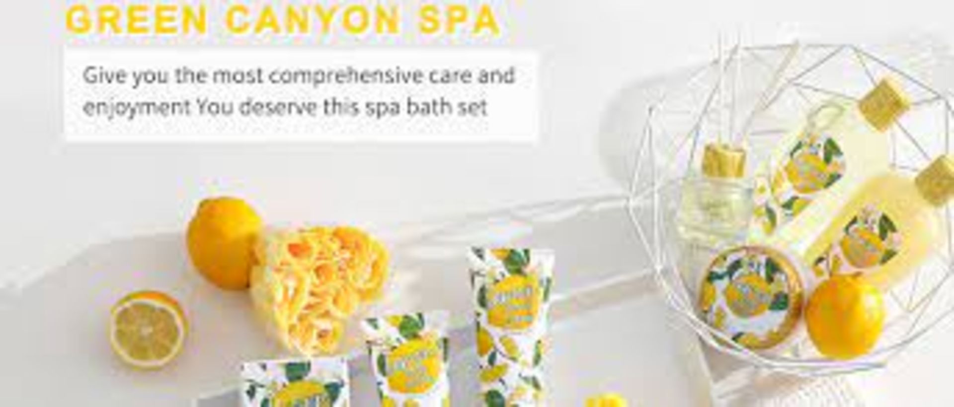 TRADE LOT 24 X NEW PACKAGED Lemon Everyday Bath Set Tote Gift Sets. (SKU: BEL-SC-03). Home Spa Kit - Image 2 of 2