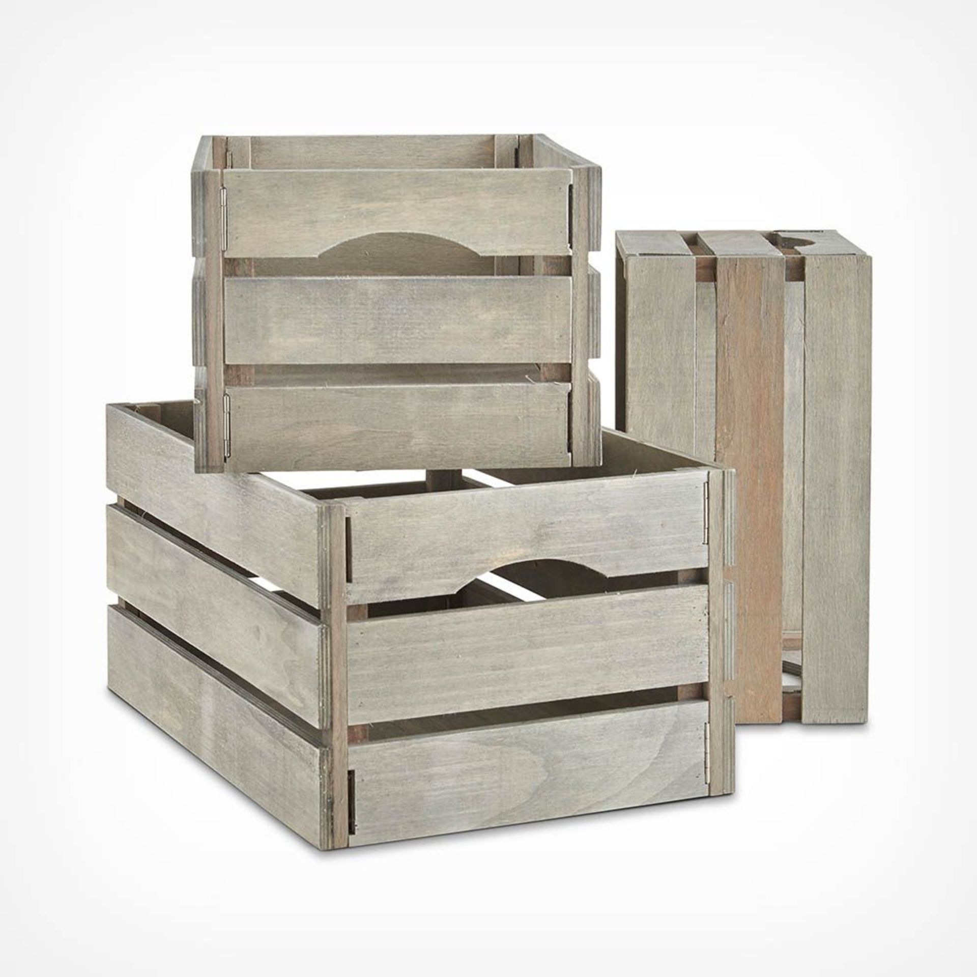 Set of 3 Grey Storage Crates. Do you have lots of bits and bobs that need a home? Say goodbye to