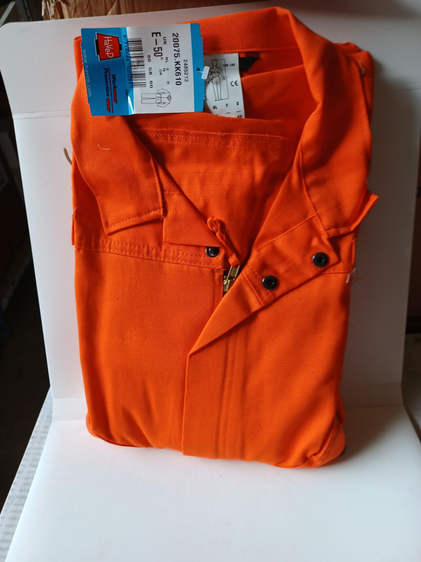 4 X BRAND NEW HAVEP PROFESSIONAL OVERALLS ORANGE SIZE 50 S1-33