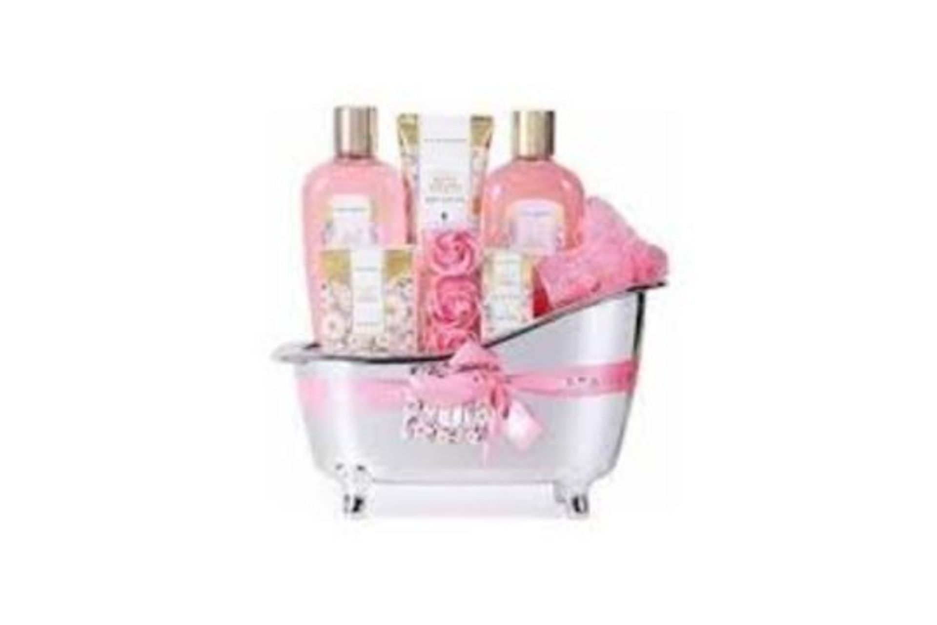 6 X NEW PACKAGED Daisy Dreams Spa 8 Piece Bathtub Gift Set (SKU:SPA-BP-09-1-row14). Nourishing Spa