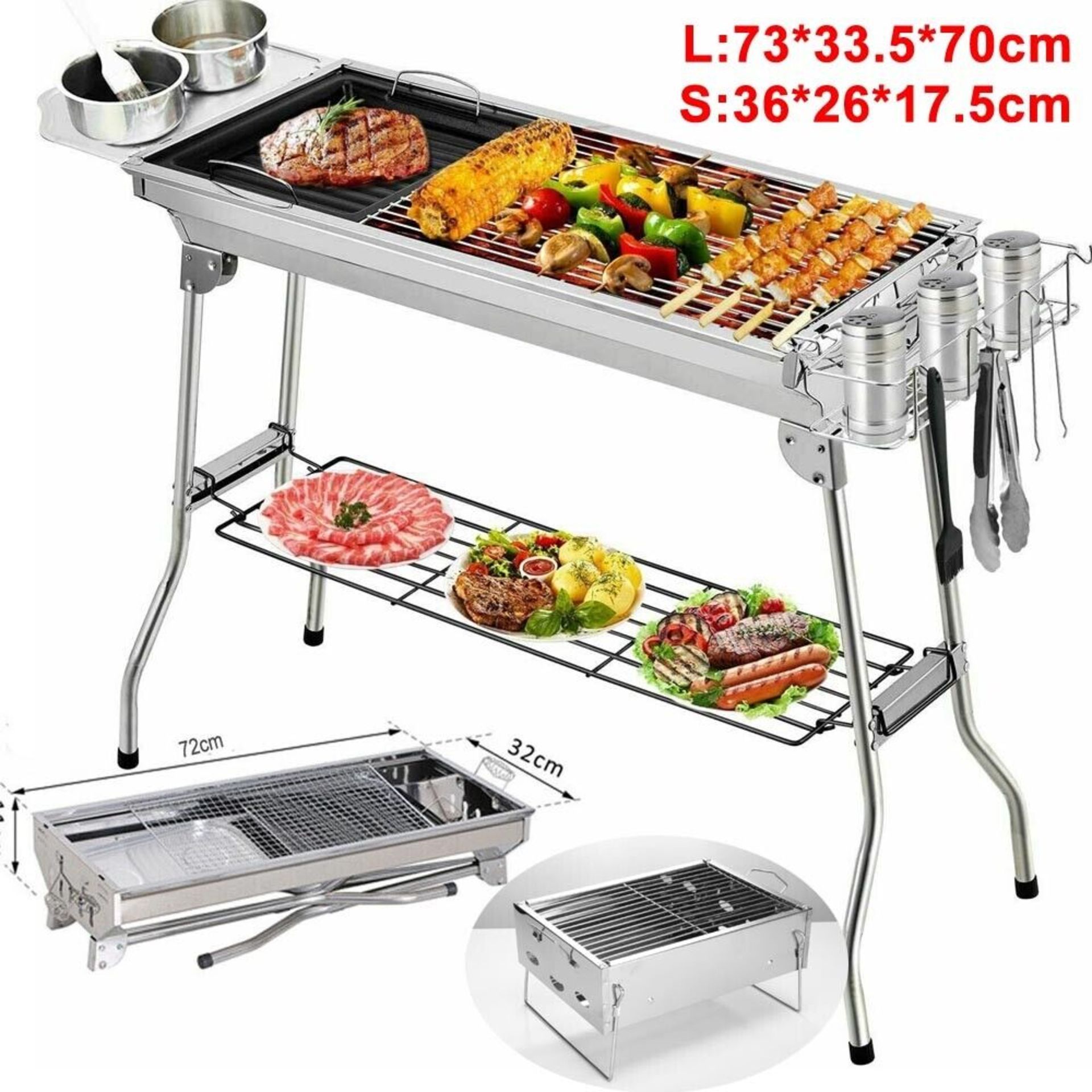BRAND NEW LARGE BBQ GRILL WITH UNDER STORAGE SHELF RRP £220