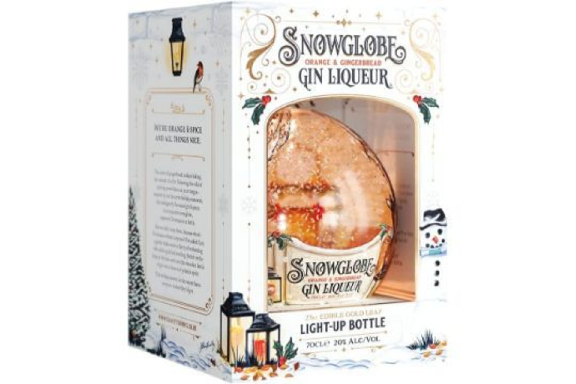 TRADE LOT 10 X NEW BOXED Snow Globe Gin Liqueur Orange & Gingerbread Gin Liqueur, 70cl. (OFC)