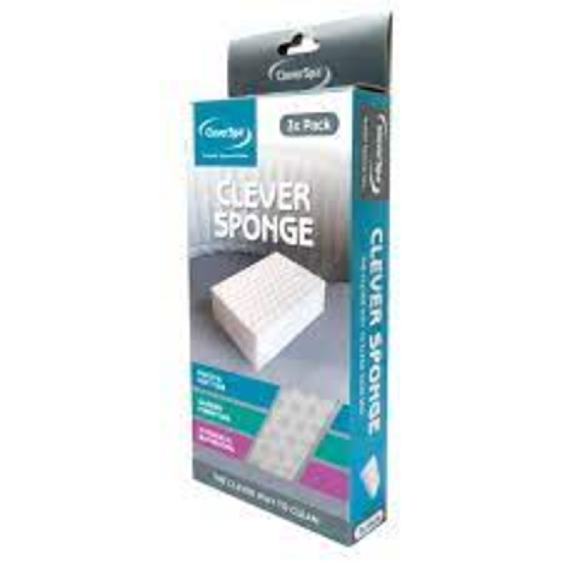 TRADE LOT 180 PACKS OF 3 NEW CLEVER SPA CLEANING SPONGES. ROW 11 MID