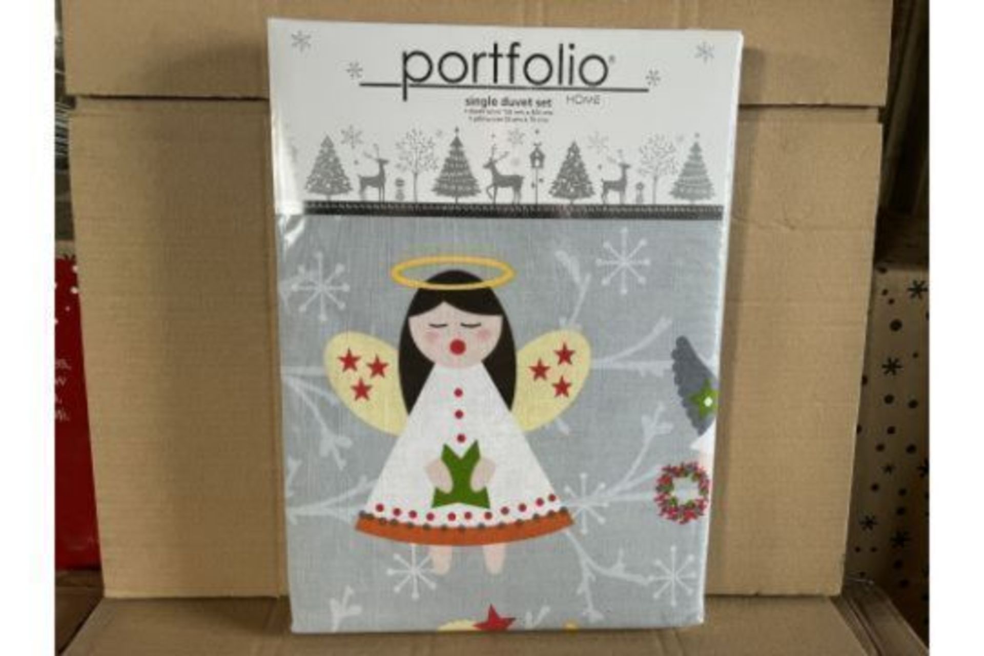 4 X BRAND NEW PORTFOLIO HOME CHOIR OF ANGELS CHRISTMAS DOUBLE DUVET SETS RRP £60 EACH APW