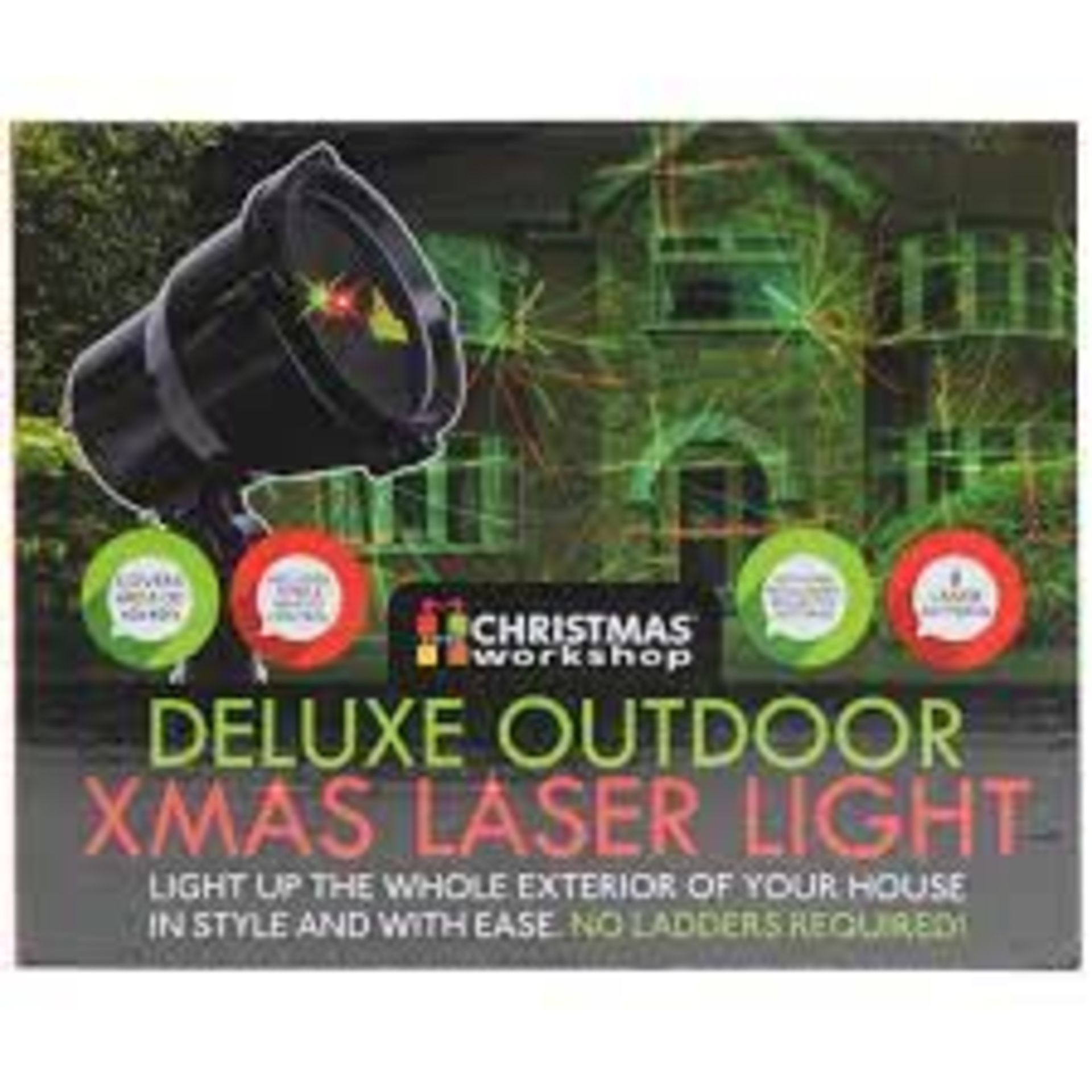 Christmas Workshop Deluxe Outdoor Xmas Laser Light- EBR