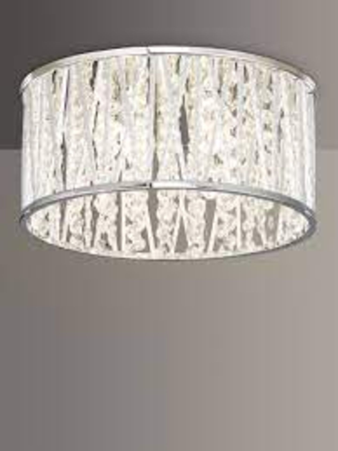 John Lewis Emilia Crystal Drum Flush Light - EBR