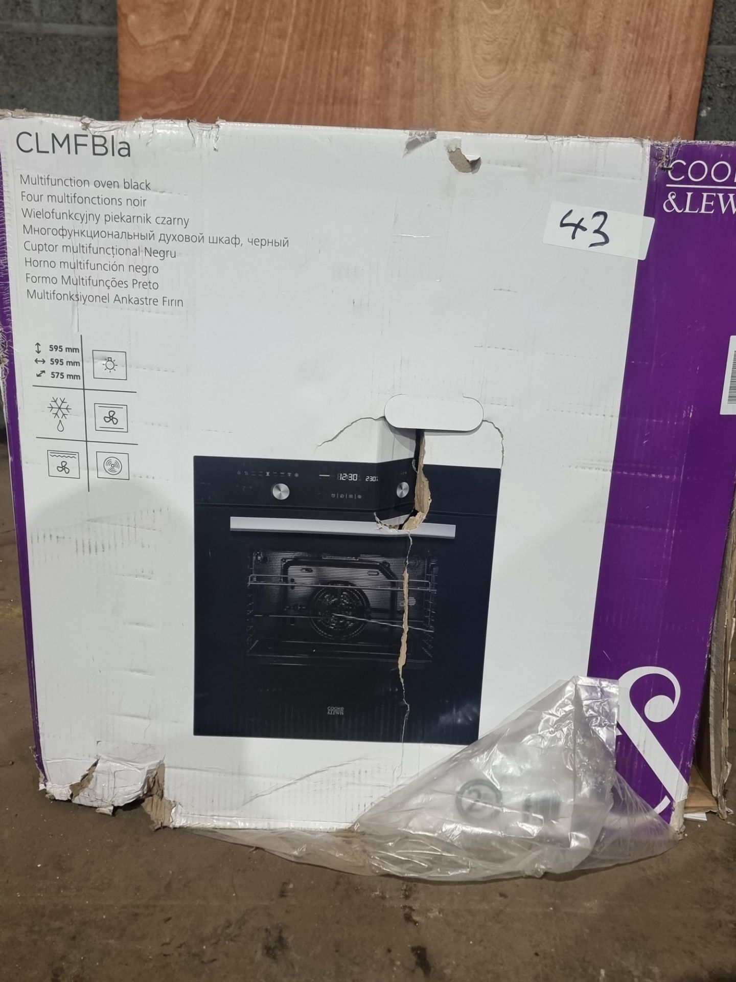 Cooke & Lewis CLMFBLA MULTIFUNCTION OVEN BLACK RRP £240