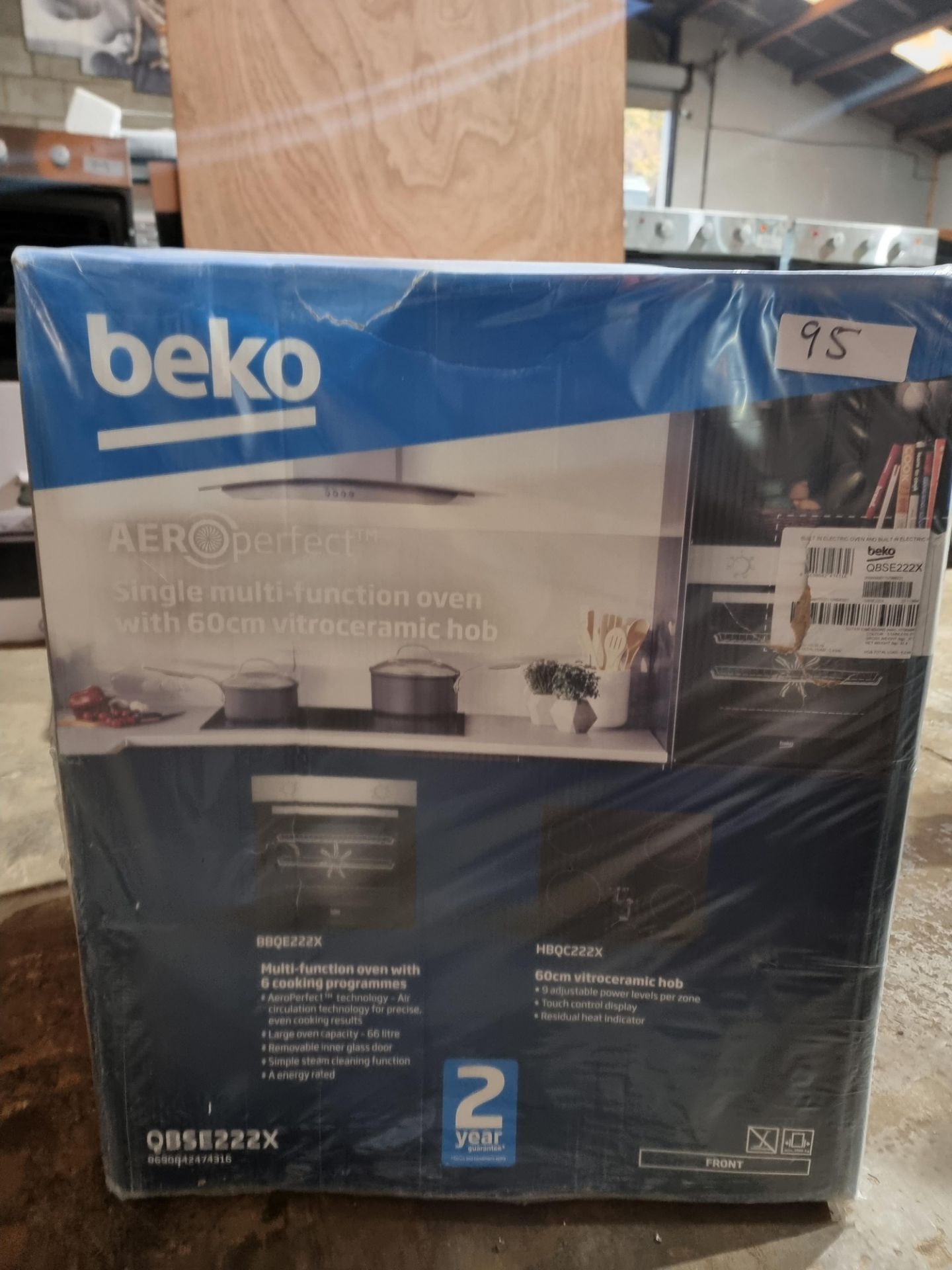 BEKO AEROPERFECT OVEN AND CERAMIC PACK QBSE222X RRP £300