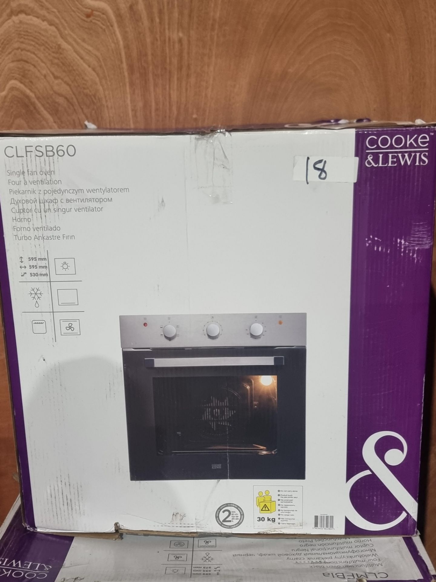 Cooke & Lewis CLFSB60 60L SINGLE FAN OVEN RRP £170