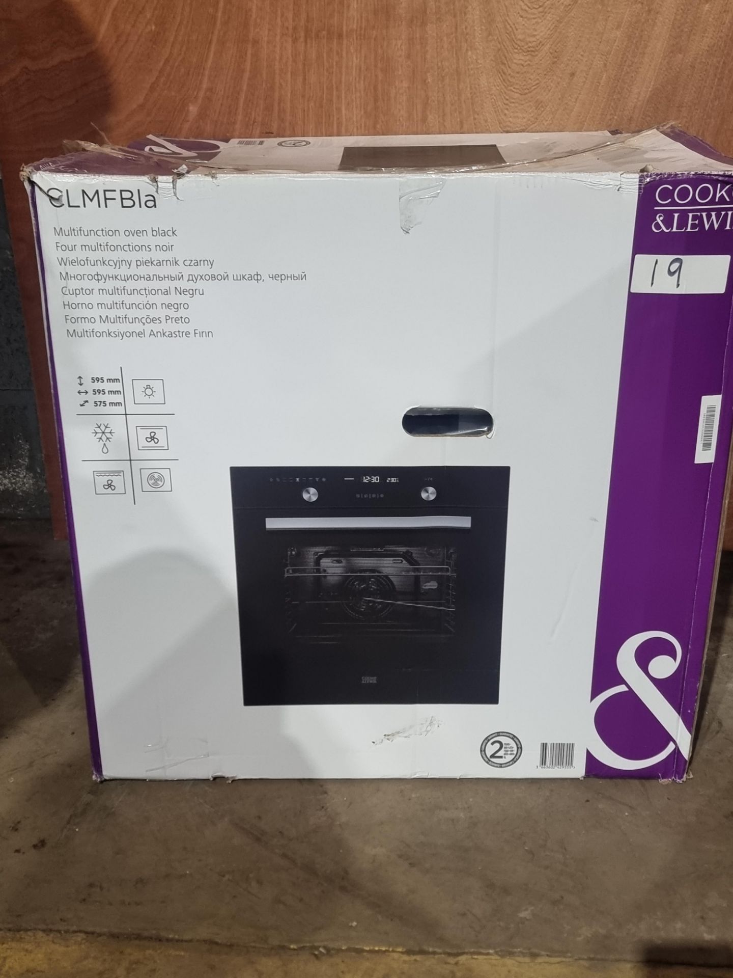 Cooke & Lewis CLMFBLA MULTIFUNCTION OVEN BLACK RRP £240