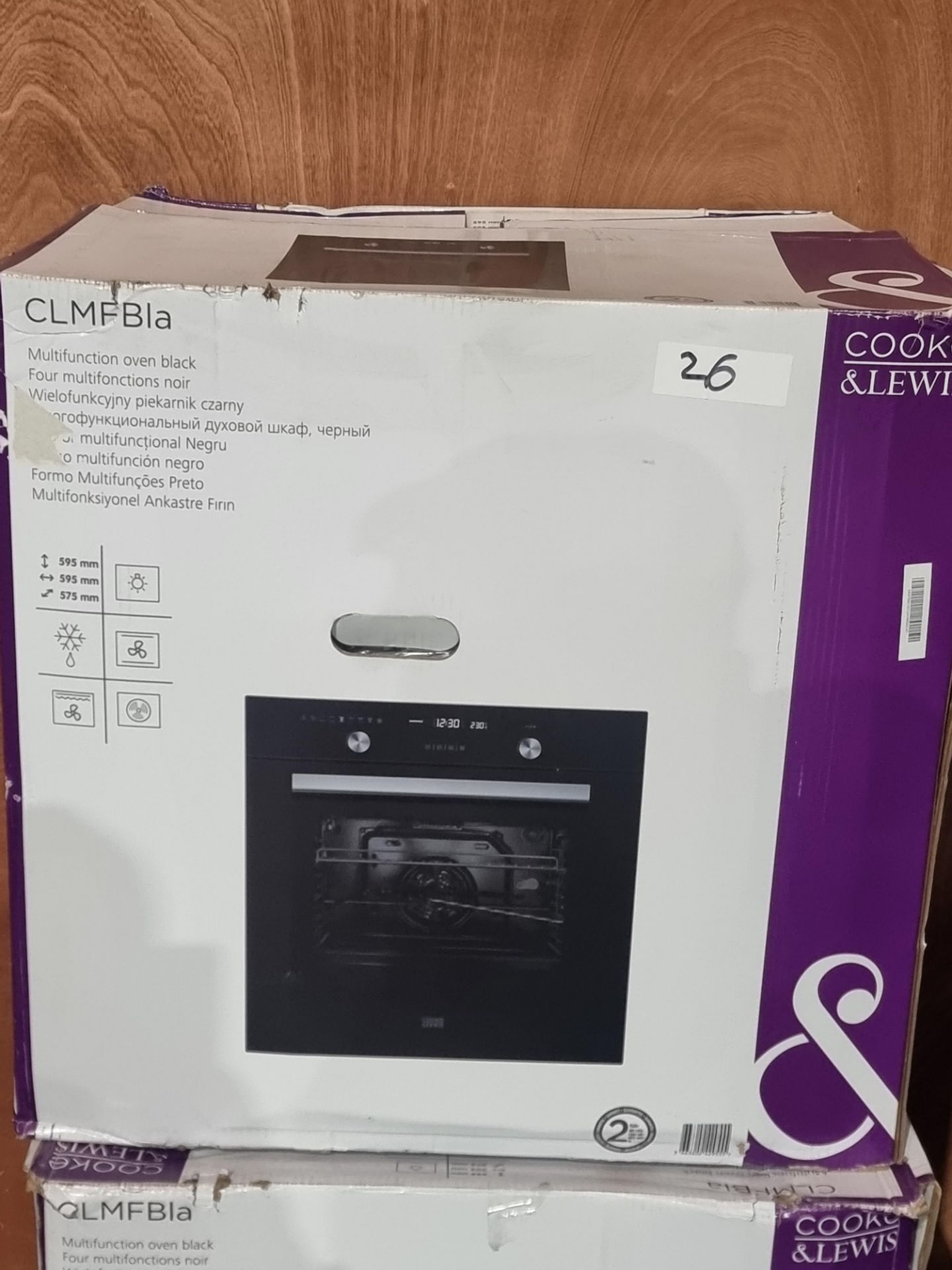 Cooke & Lewis CLMFBLA MULTIFUNCTION OVEN BLACK RRP £240