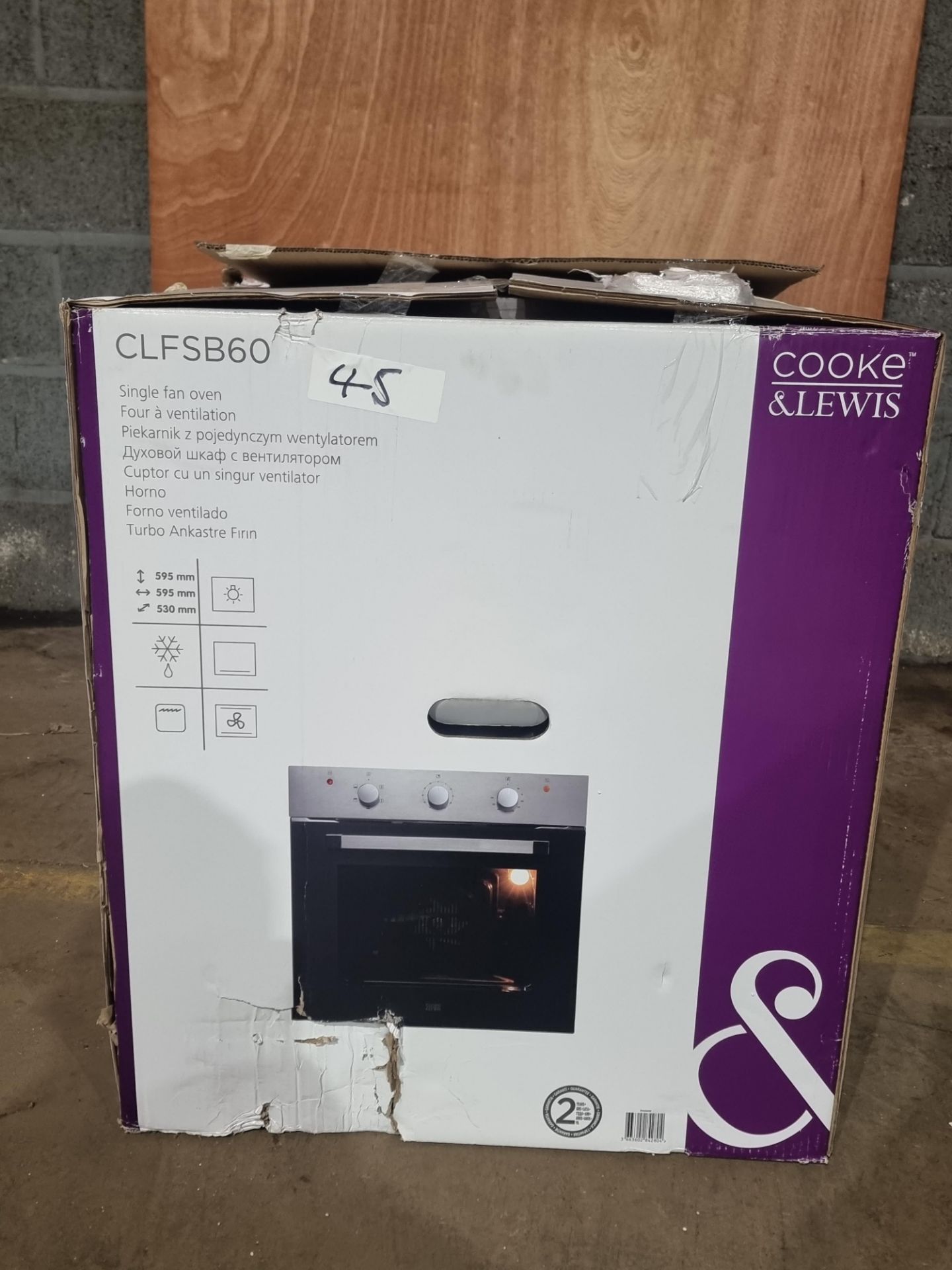 Cooke & Lewis CLFSB60 60L SINGLE FAN OVEN RRP £170