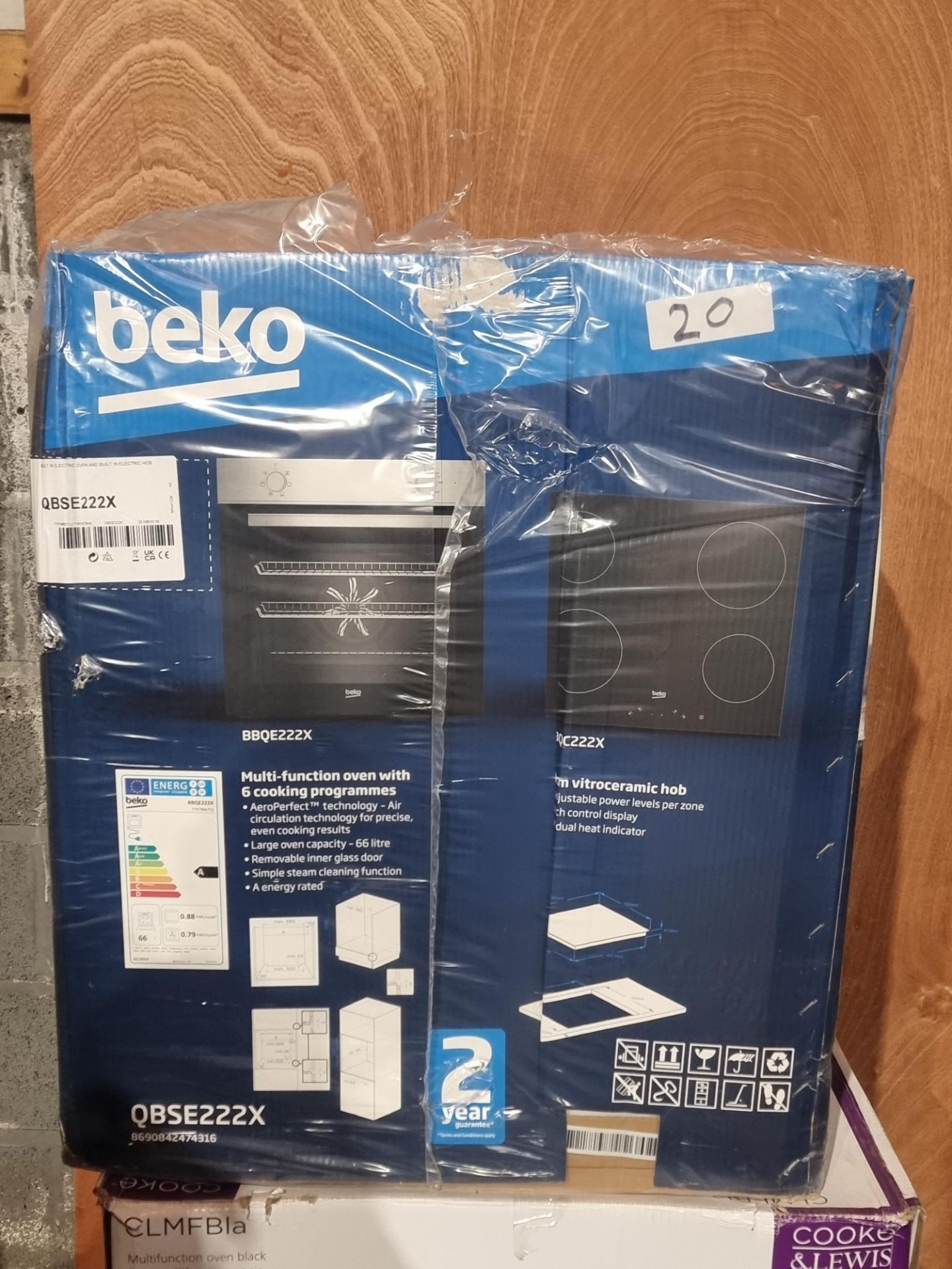 BEKO AEROPERFECT OVEN AND CERAMIC PACK QBSE222X RRP £300