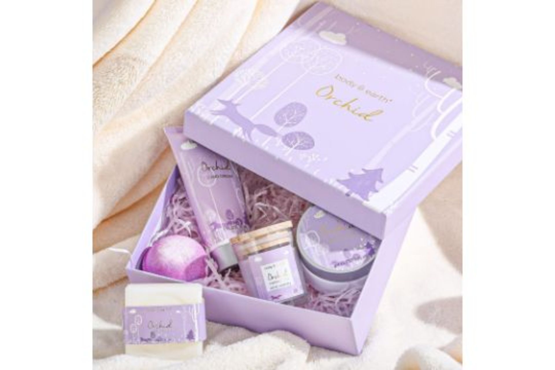 PALLET TO CONTAIN 80 X New Packaged Body & Earth Orchid Bath Gift Set. (BE-BP-043) Orchid Scent: - Image 2 of 2