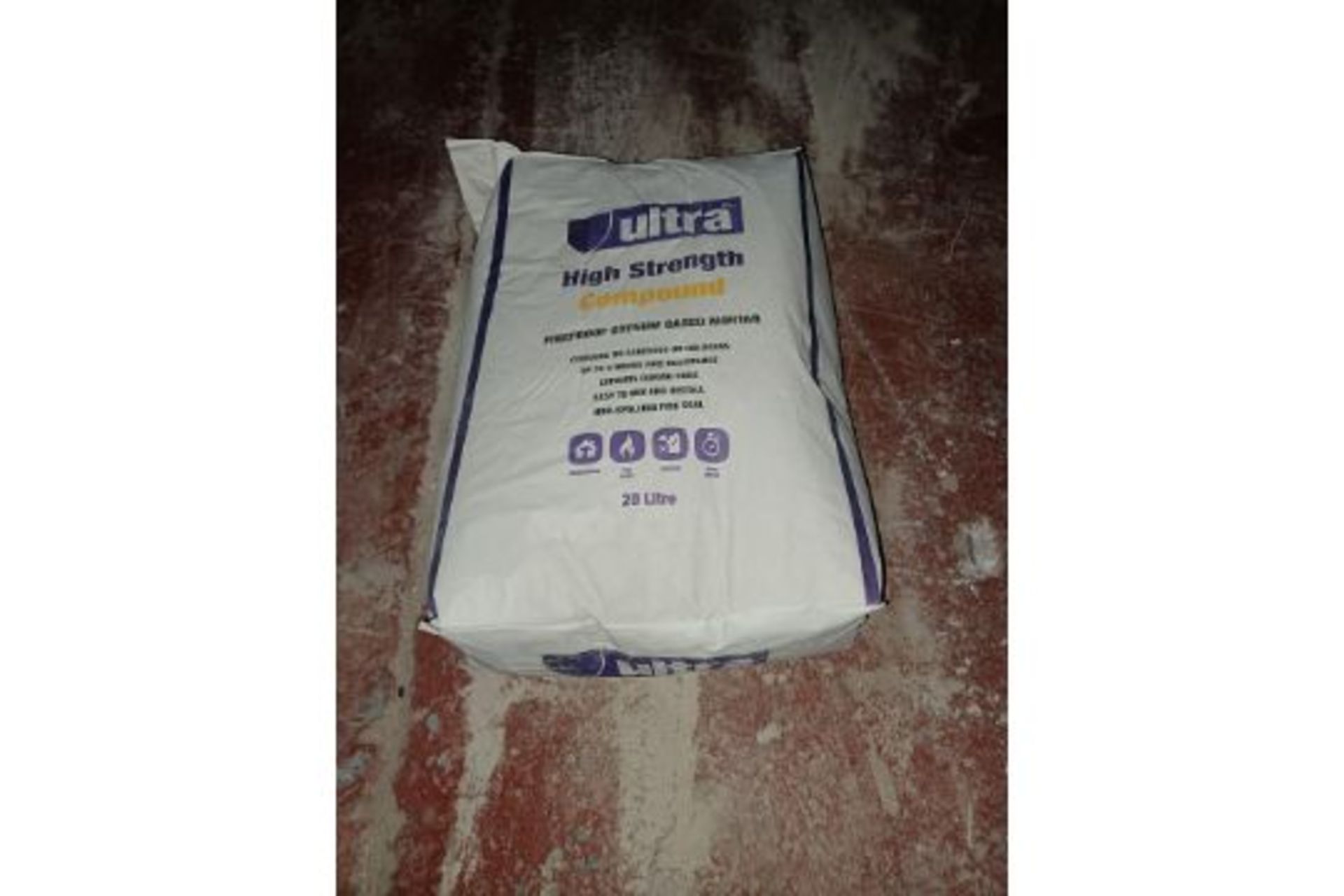 20 X 20KG BAGS OF ULTRA HIGH STRENGTH FIREPROOF GYPSUM BASES MORTAR. RRP £20 PER BAG. B/ISLE