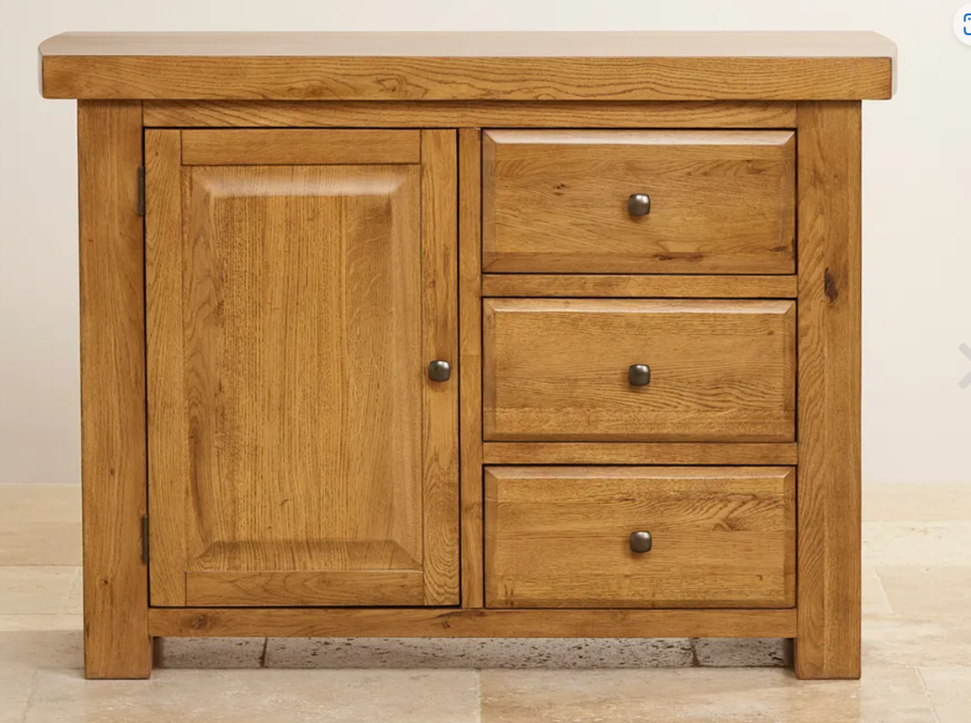 HERCULES Rustic Solid Oak Storage Cabinet. RRP £569.99. Add storage to your home with the impressive - Image 2 of 2