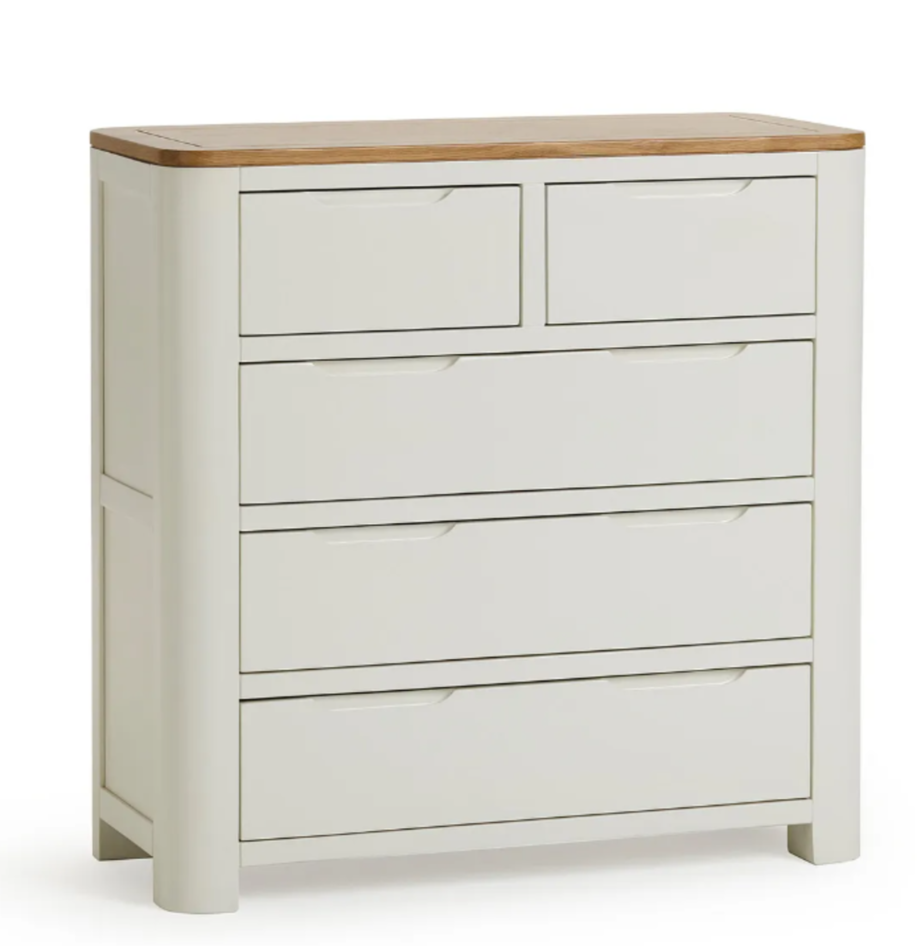 HOVE Natural Oak Painted 5 Drawer Chest. RRP £499.99. Fresh and modern chest of drawers, two over - Image 2 of 2