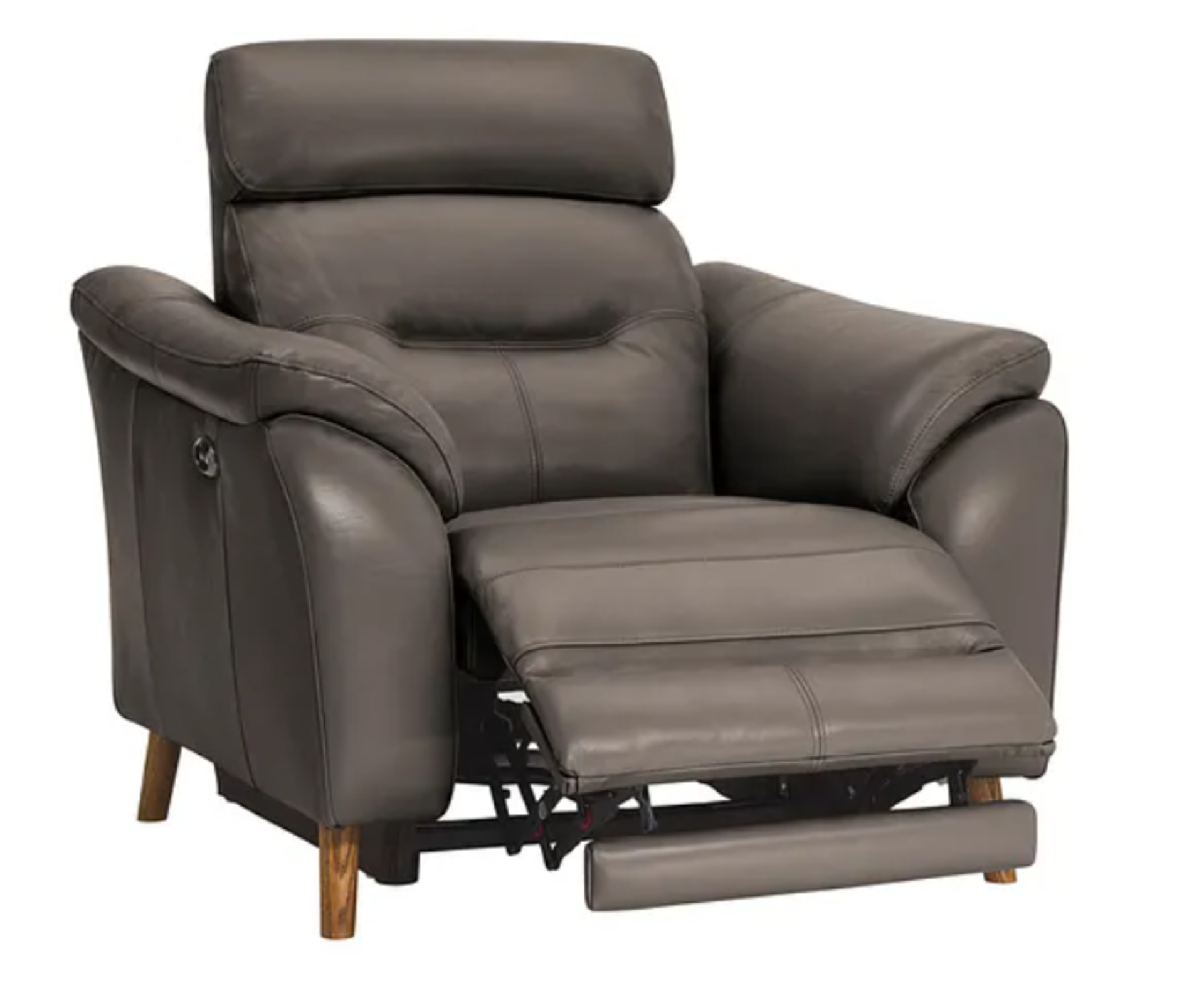Muse Electric Recliner Armchair | Dark Grey Leather RRP £1,149.99. Muse brings recliner style - Image 2 of 2