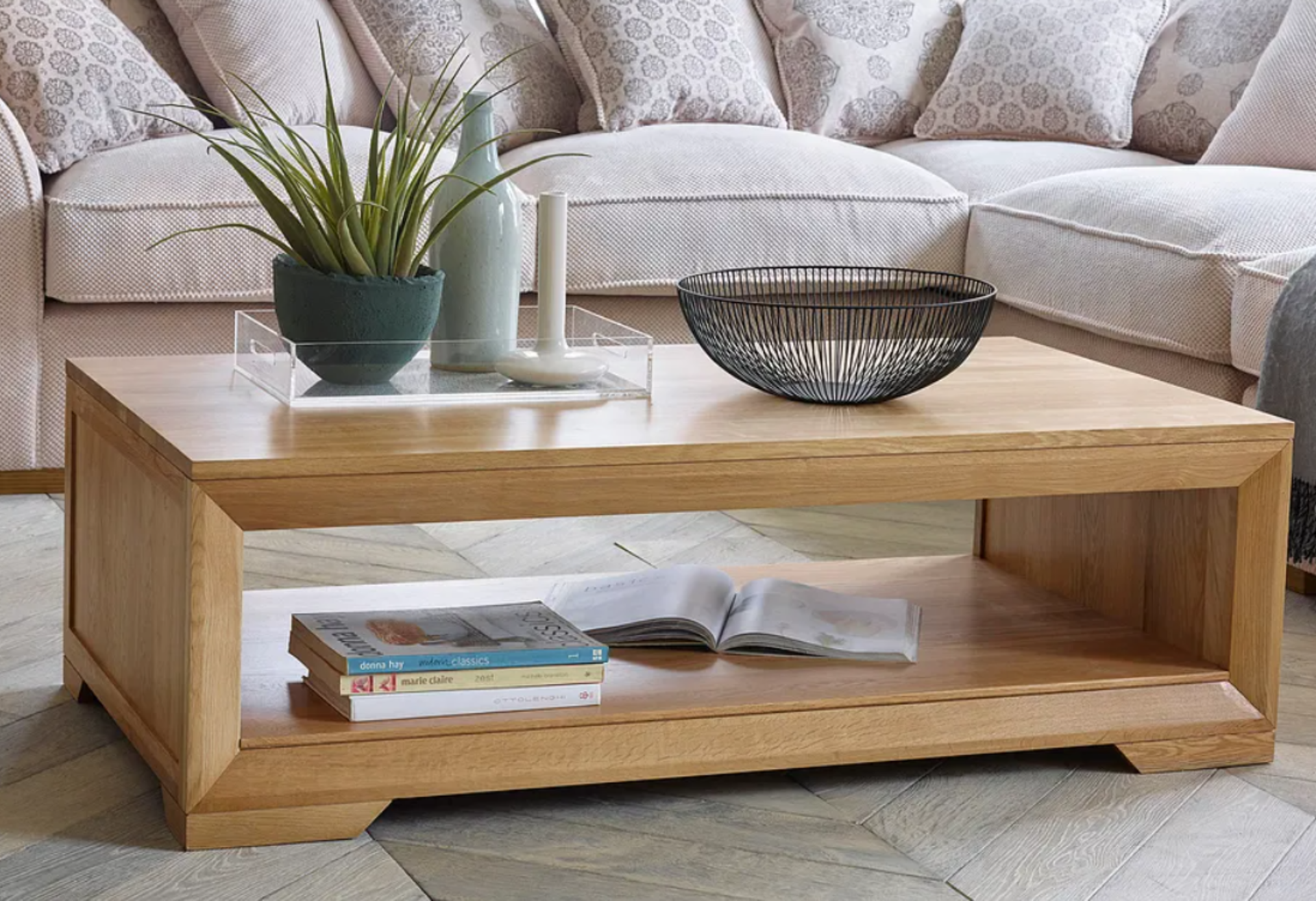 BEVEL Natural Solid Oak Coffee Table. RRP £439.99. The Bevel Natural Solid Oak Coffee Table features