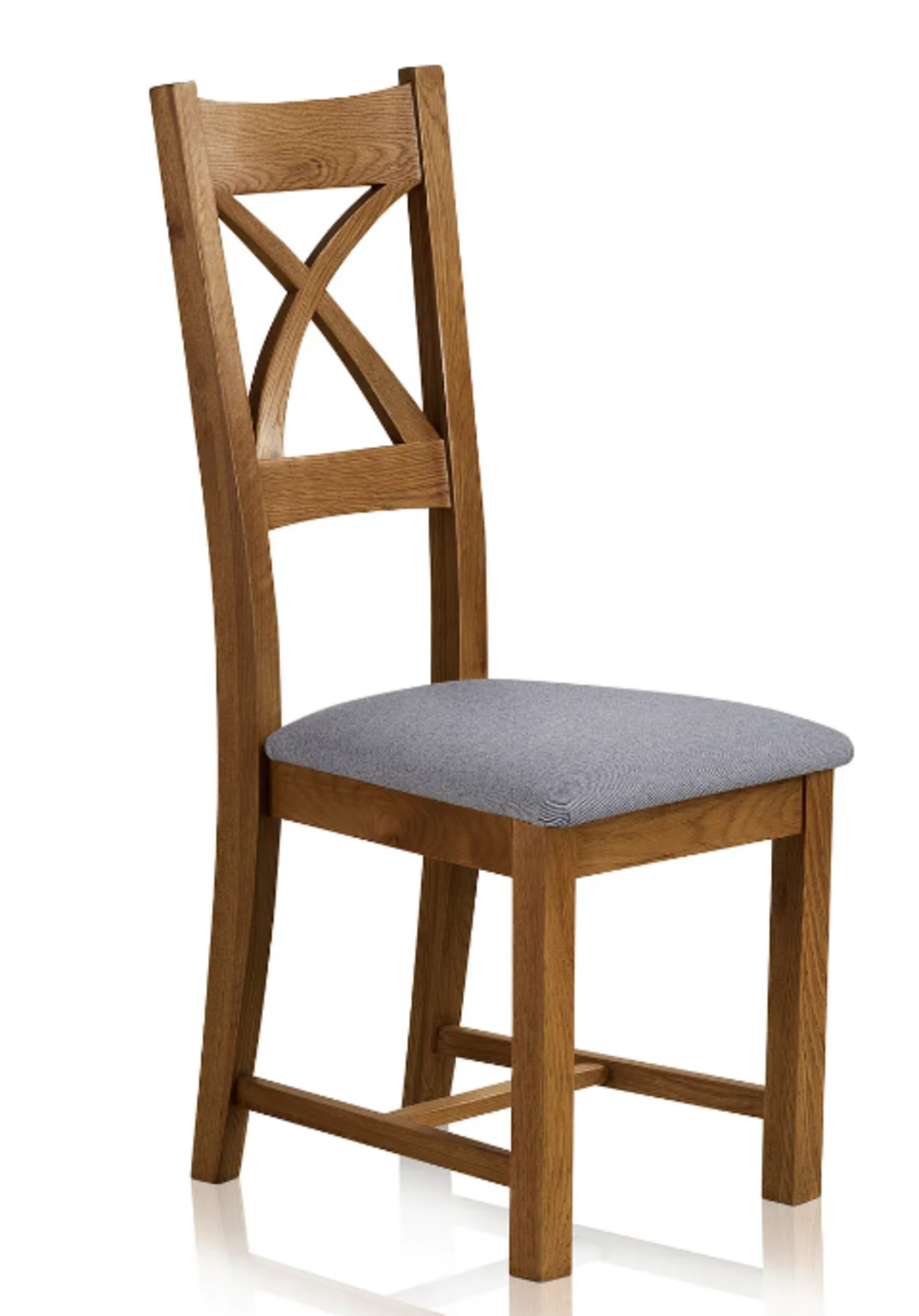 2 x CROSS RUSTIC OAK Hampton Dining Chair. . RRP £215.00. An impressive dining chair to perfectly