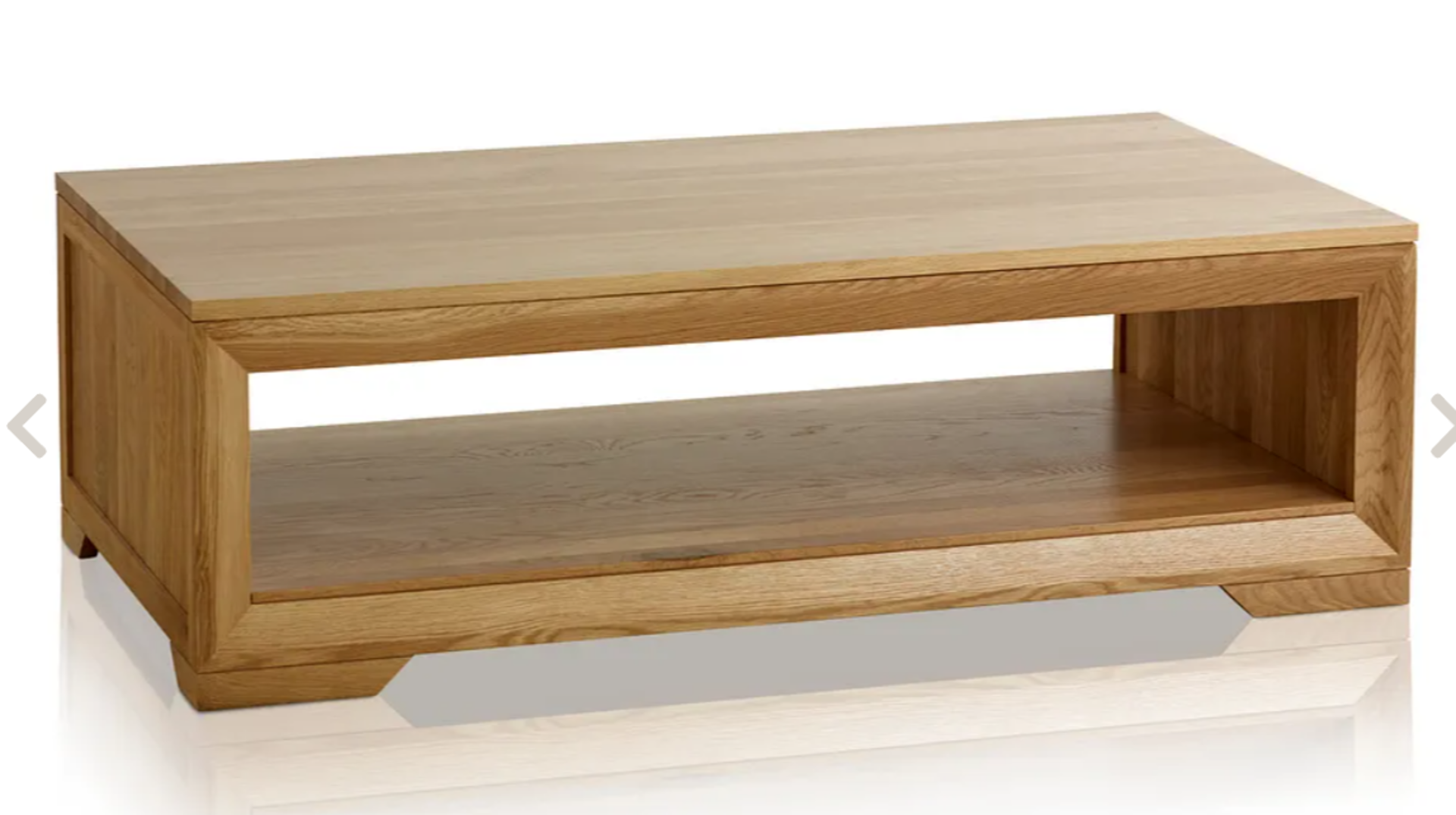 BEVEL Natural Solid Oak Coffee Table. RRP £439.99. The Bevel Natural Solid Oak Coffee Table features - Image 2 of 2