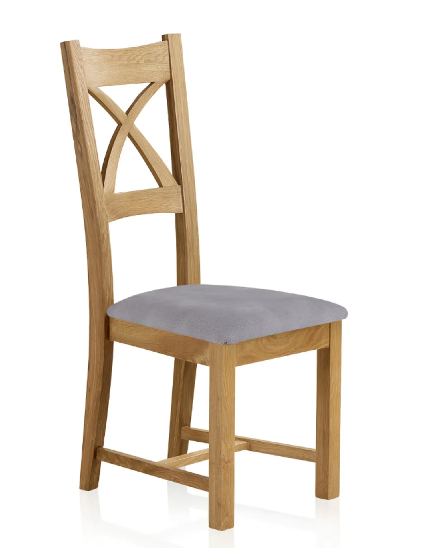 2 x CROSS Natural OAK Dappled Dining Chair. . RRP £205.00 Made from 100% real solid oak, these