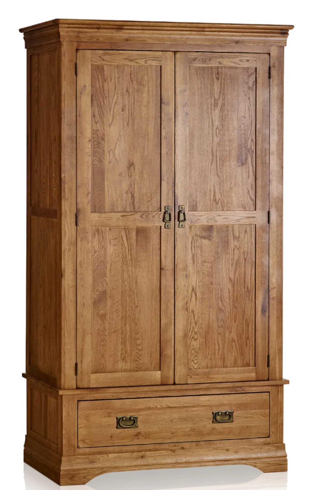 FRENCH FARMHOUSE Rustic Solid Oak Double Wardrobe. RRP £899.99. The French Farmhouse Rustic Solid