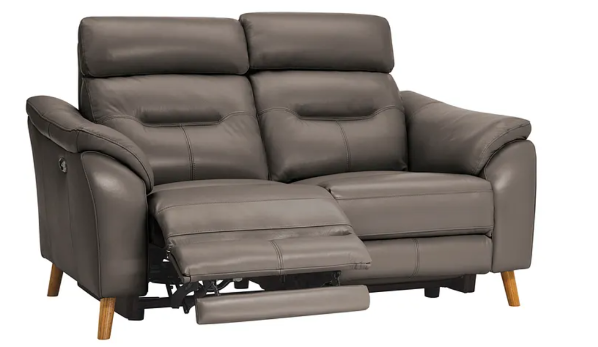 MUSE 2 Seater Electric Recliner Sofa | Grey Leather. RRP £1,699.00. Muse is a range of leather - Image 2 of 2