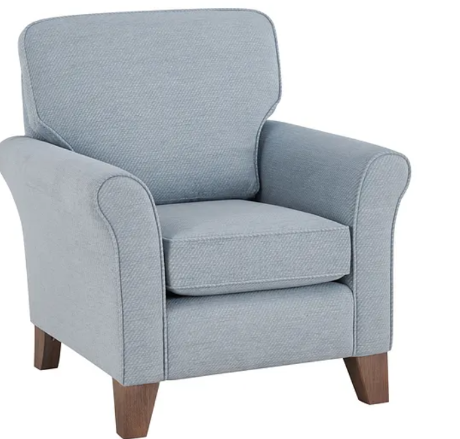 HAMPTON Accent Chair | Duck Egg Fabric. RRP £979.99. Here in duck egg, the Hampton accent chair is - Image 2 of 3