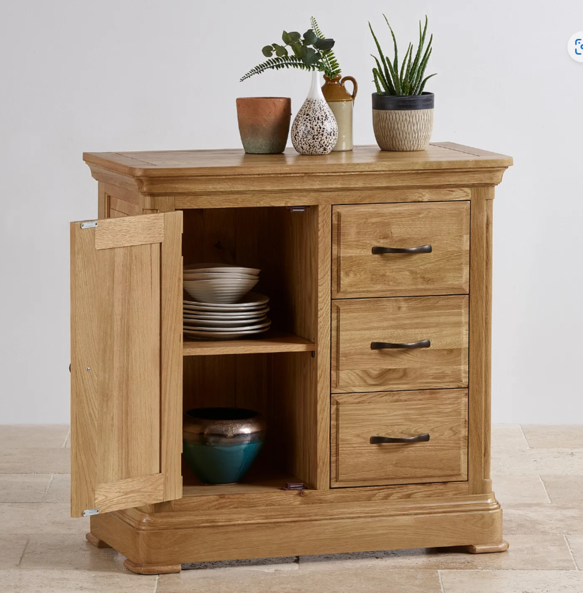 CANTERBURY Natural Solid Oak Storage Cabinet. RRP £499.99. Perfect for those looking to add a bit - Image 2 of 2