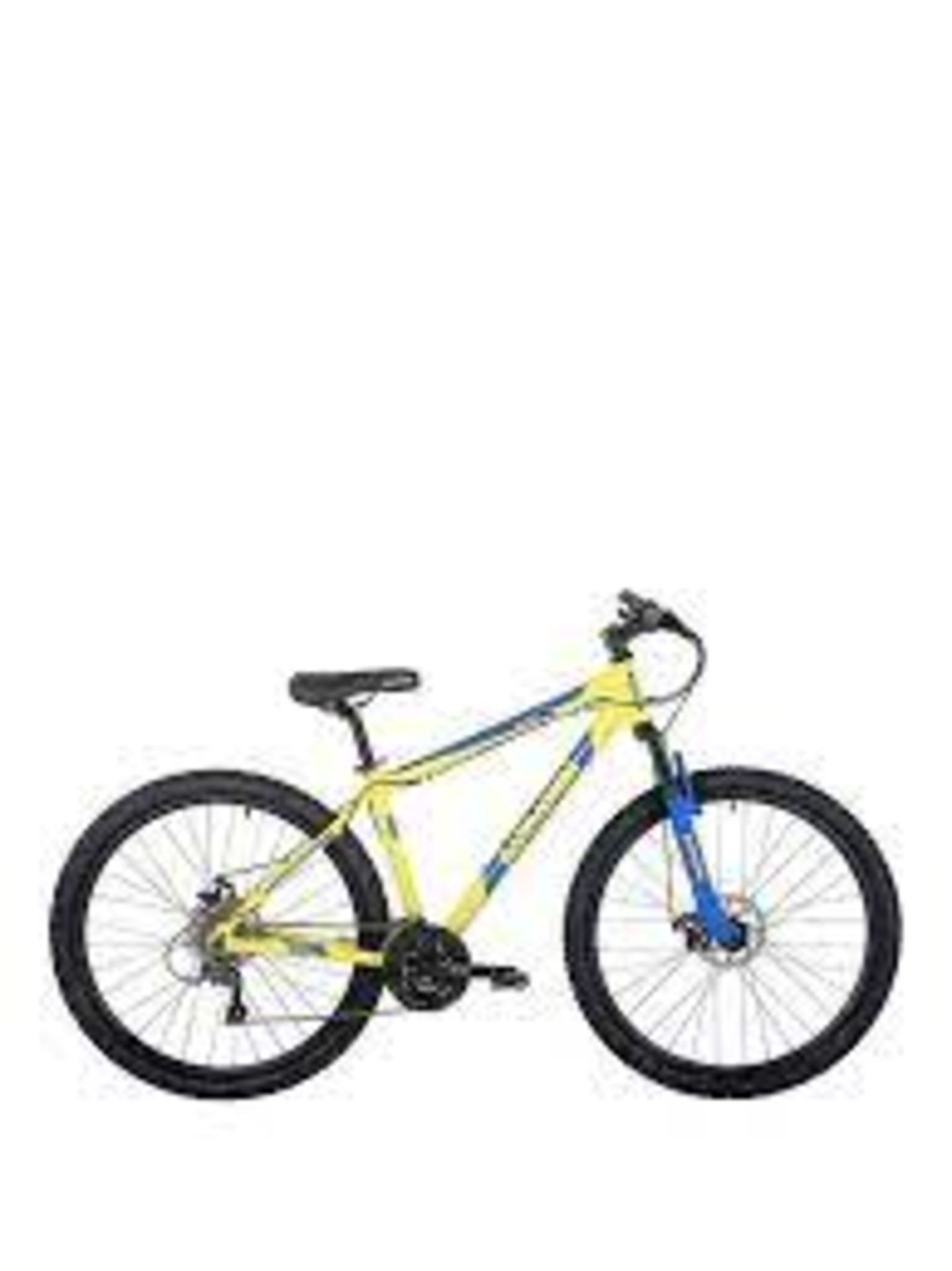 New Boxed Barracuda Draco 4 19 Inch Hardtail 24 Speed 27.5 Inch Yellow Blue Disc brakes. RRP £499.