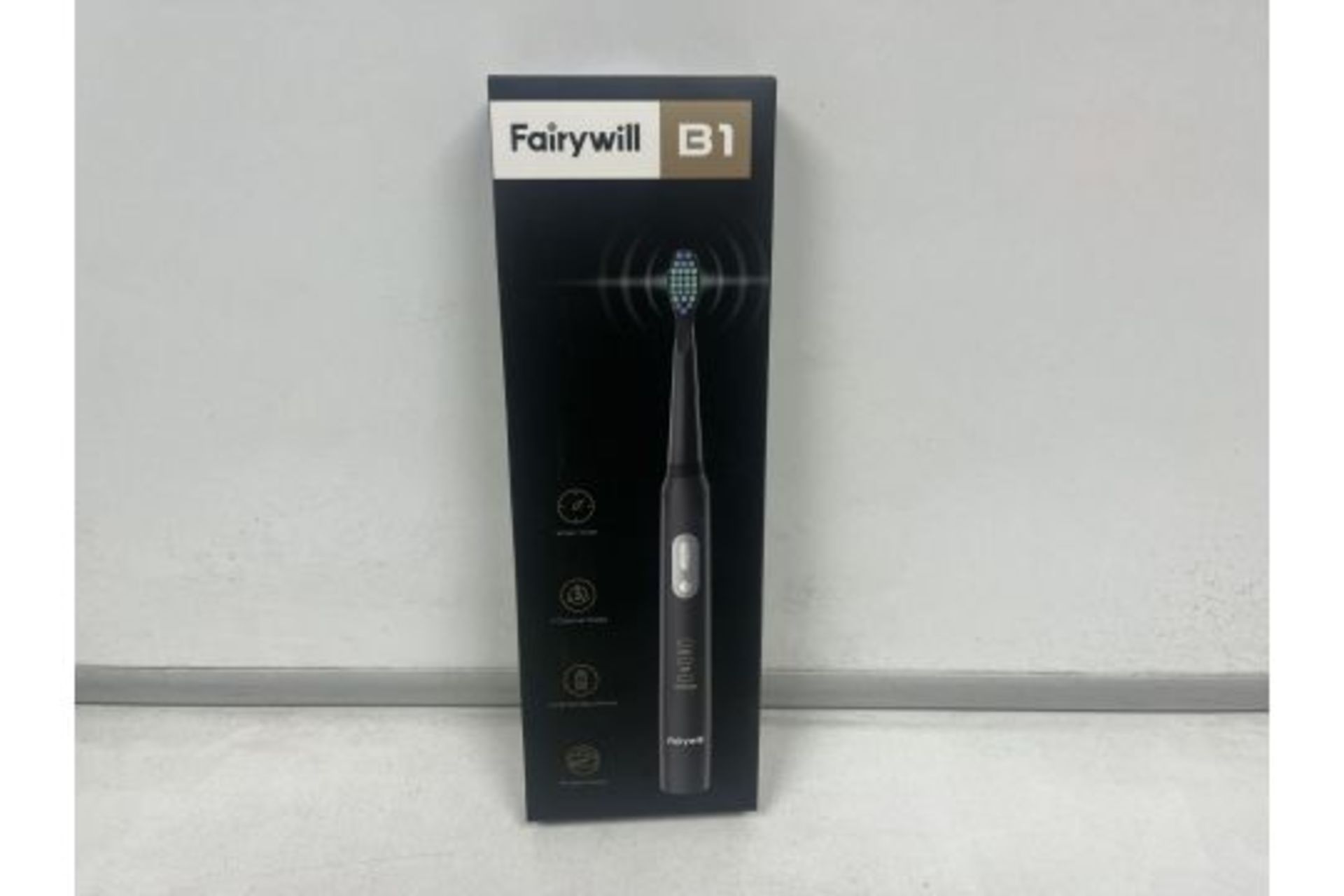 2 X BRAND NEW FAIRYWILL B1 ELECTRIC TOOTHBRUSH WITH SMART TIMES, 3 OPTIONAL MODES, LAND STANBY