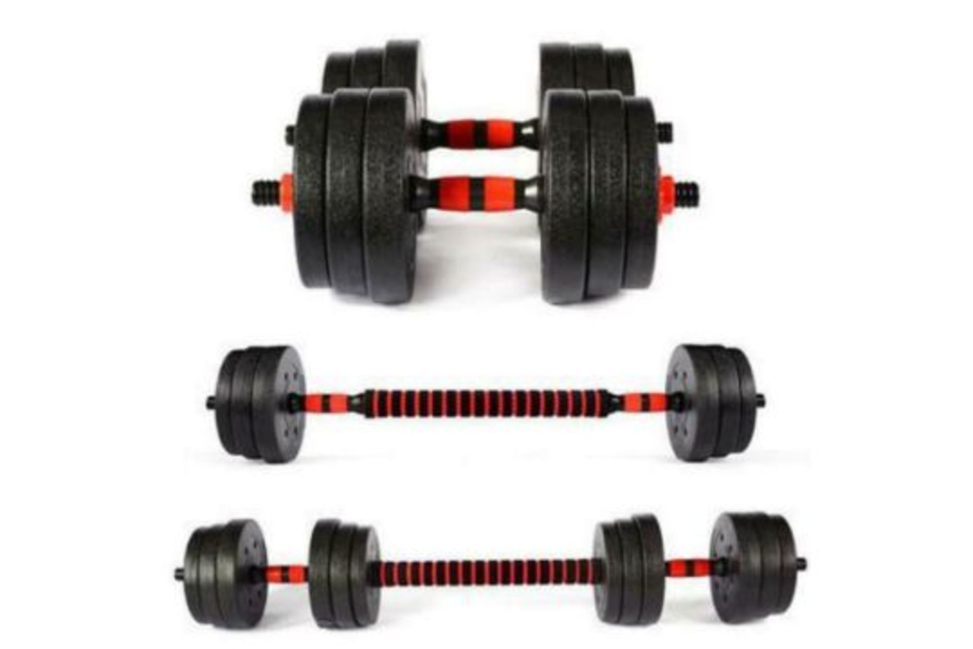 2 X BRAND NEW 20KG BARREL DUMBELL SETS R10