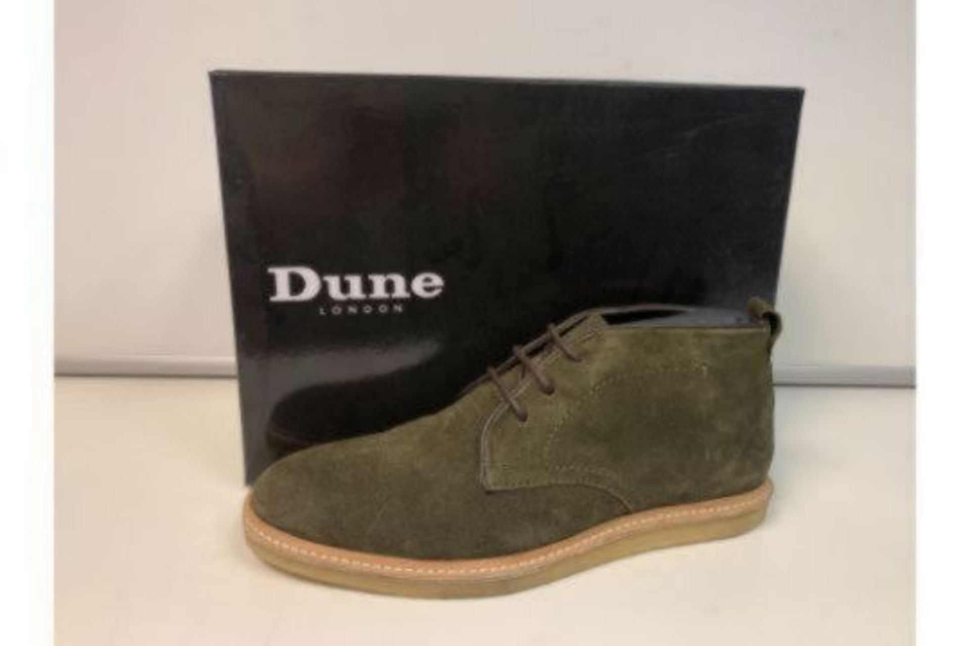 BRAND NEW DUNE LONDON KHAKI SUEDE CHUKKA BOOTS SIZE 10 RRP £129