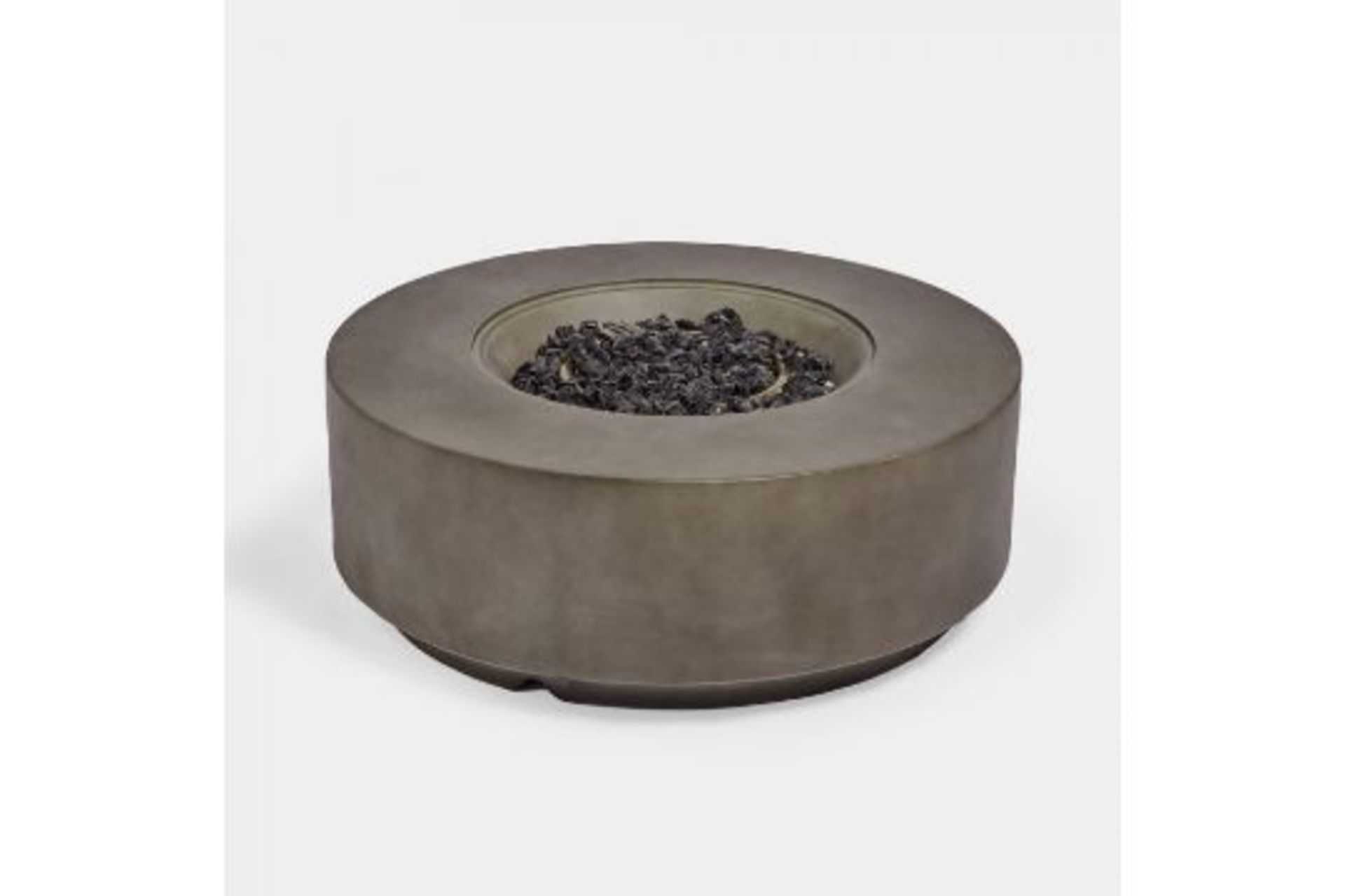 Dark Grey Round Gas Fire Pit. All the flames without the smoke, unlike traditional fire pits you can