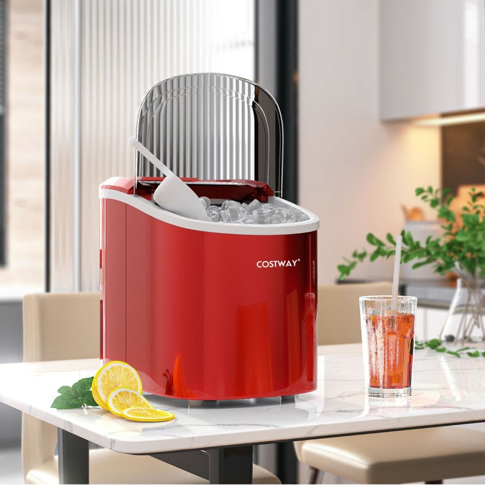 2.2 L Portable Electric Ice Cube Maker with Ice Scoop and Basket. RRP £169.99. Featuring a 2.2L