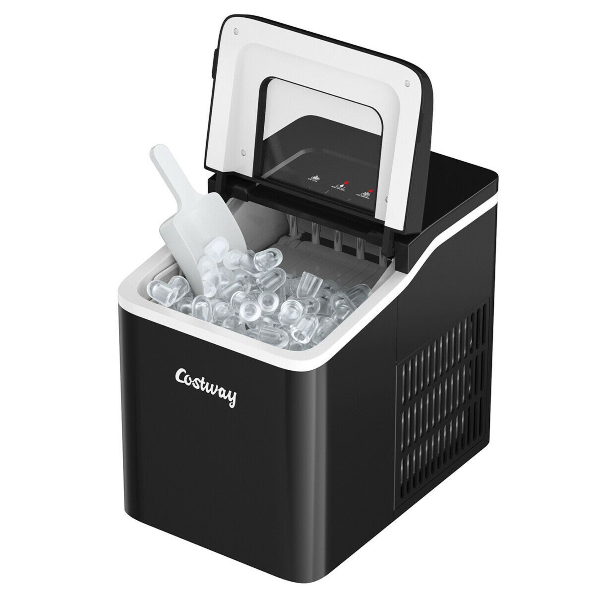 1.6L Portable Ice Maker 12kg / 24hr. RRP £160.00. This powerful countertop ice maker with a self-