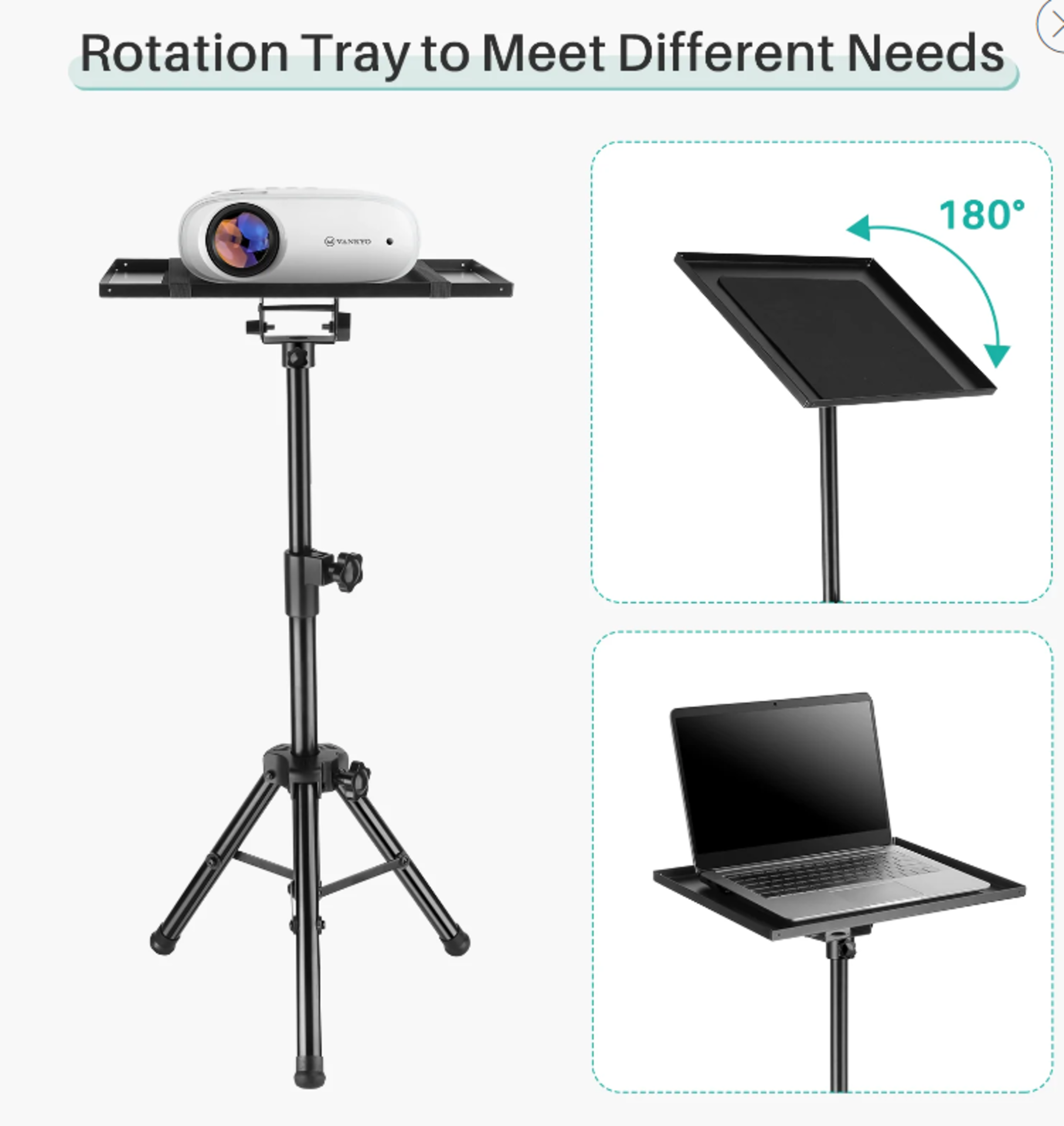 5 x New Boxed VANKYO PT30 Projector Stand. VANKYO Universal Laptop Projector Stand with 15'' x - Image 2 of 3