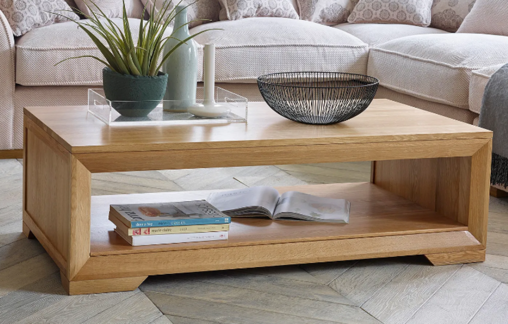 BEVEL Natural Solid Oak Coffee Table. RRP £429.99. The Bevel Natural Solid Oak Coffee Table features