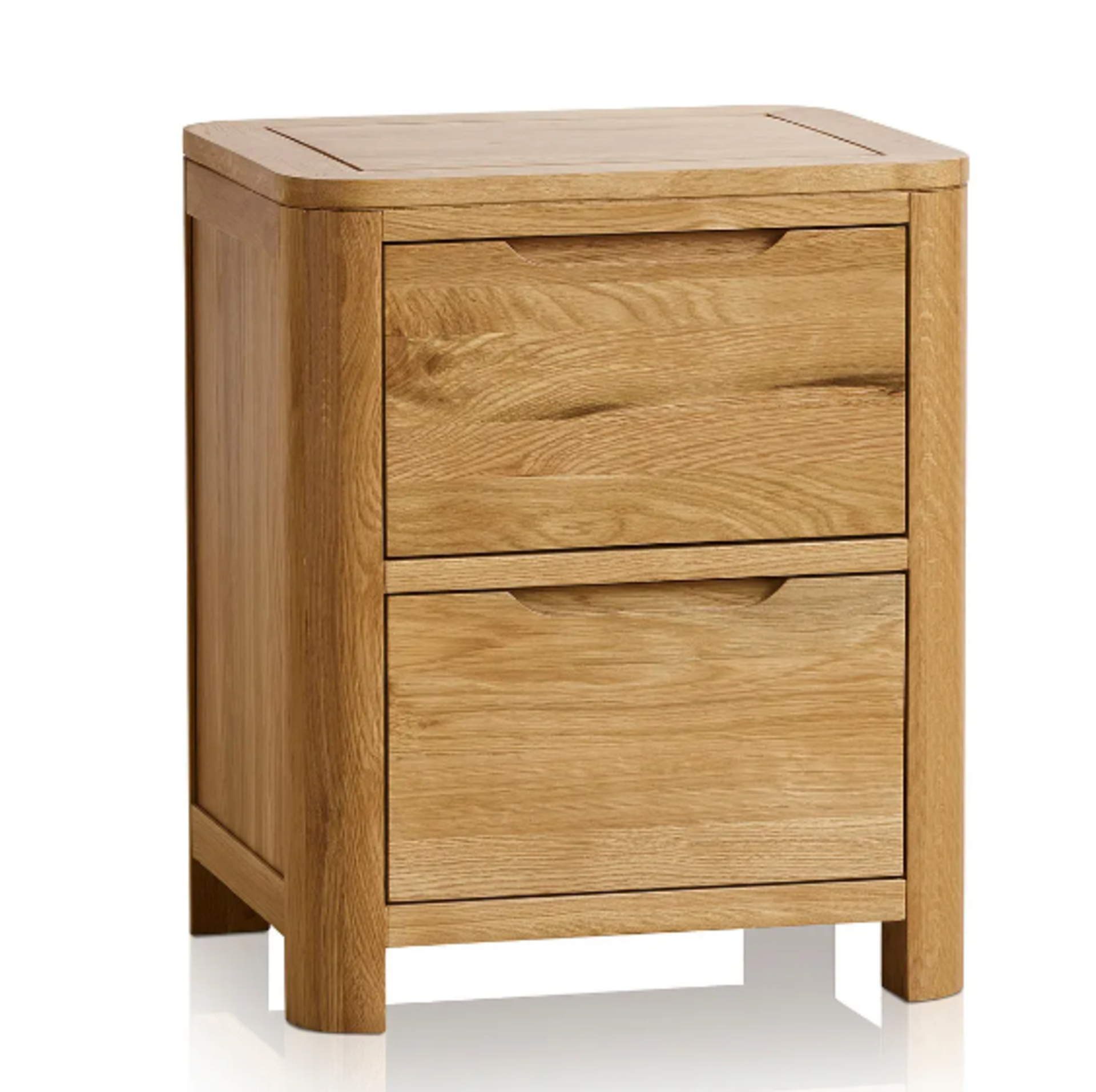 ROMSEY Natural Solid Oak 2 Drawer Bedside Table. RRP £249.99. Our Romsey two drawer bedside table - Image 2 of 2