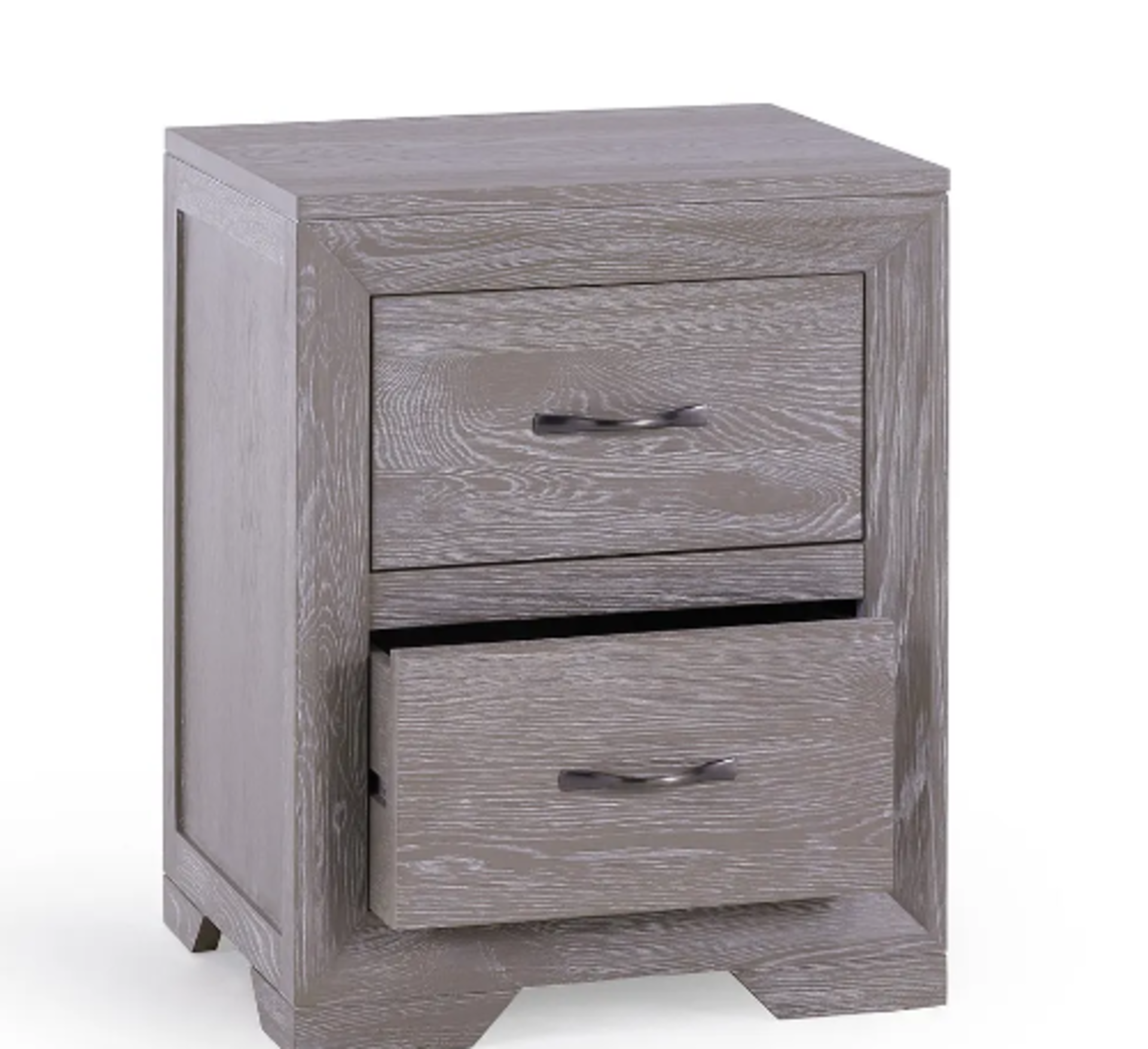 WILLOW Solid Oak with Grey Wash 2 Drawer Bedside Table. RRP £235.00. Two drawers for beside the - Image 2 of 2