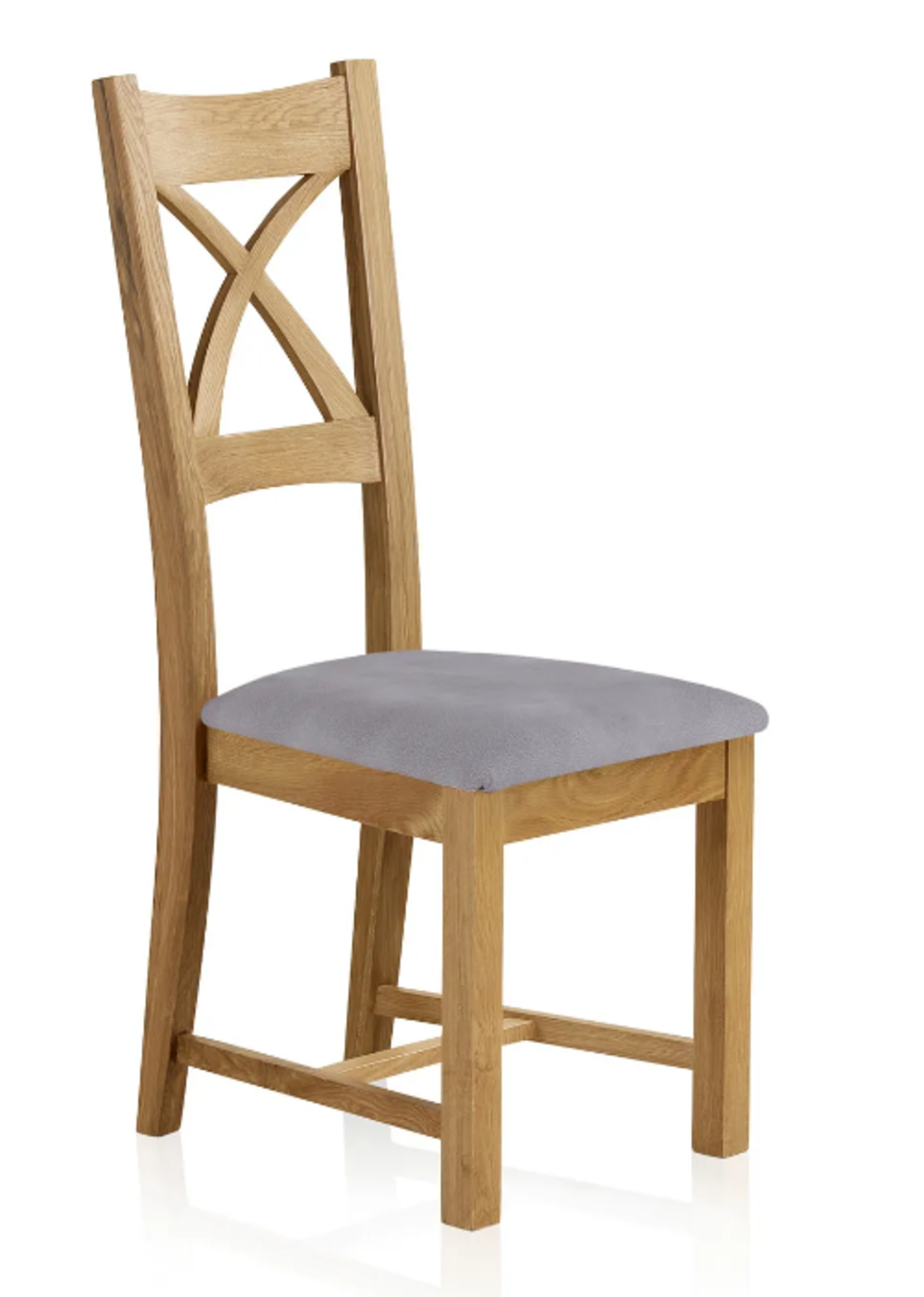 Pair of CROSS NATURAL OAK Dining Chair *no seat pad* RRP £185.00. Complete your dining table with
