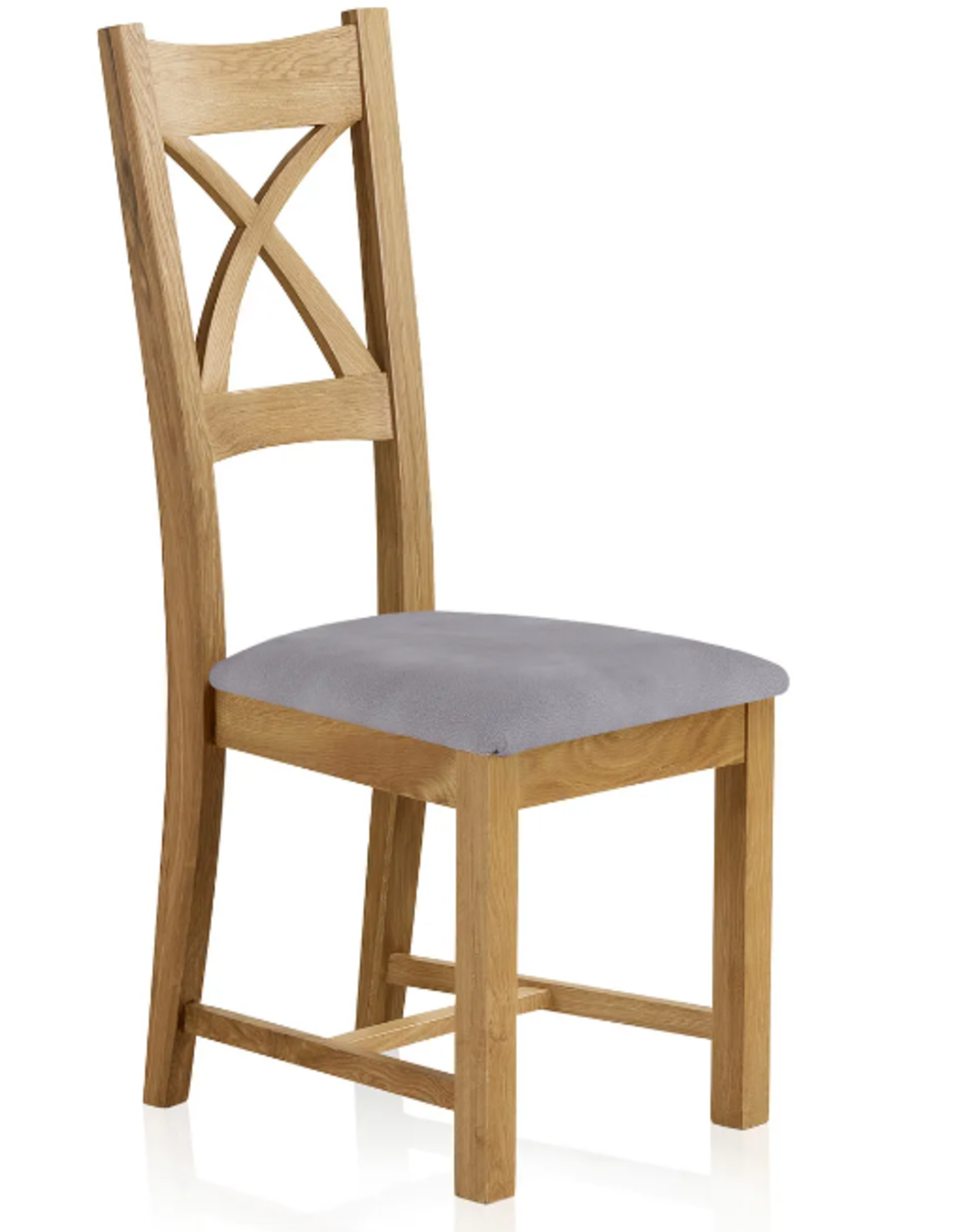 Pair of CROSS NATURAL OAK Dappled Dining Chair. *no seat pad*. RRP £195.00. Complete your dining