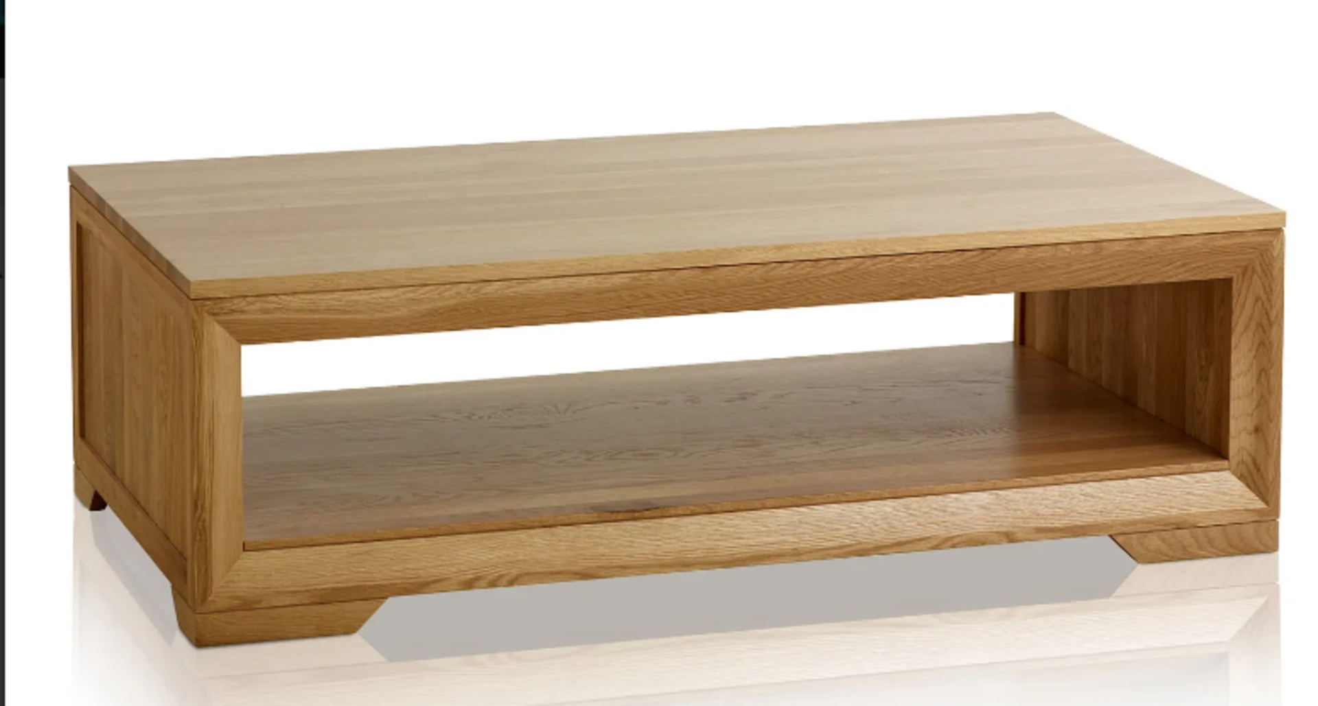 BEVEL Natural Solid Oak Coffee Table. RRP £429.99. The Bevel Natural Solid Oak Coffee Table features - Image 2 of 2